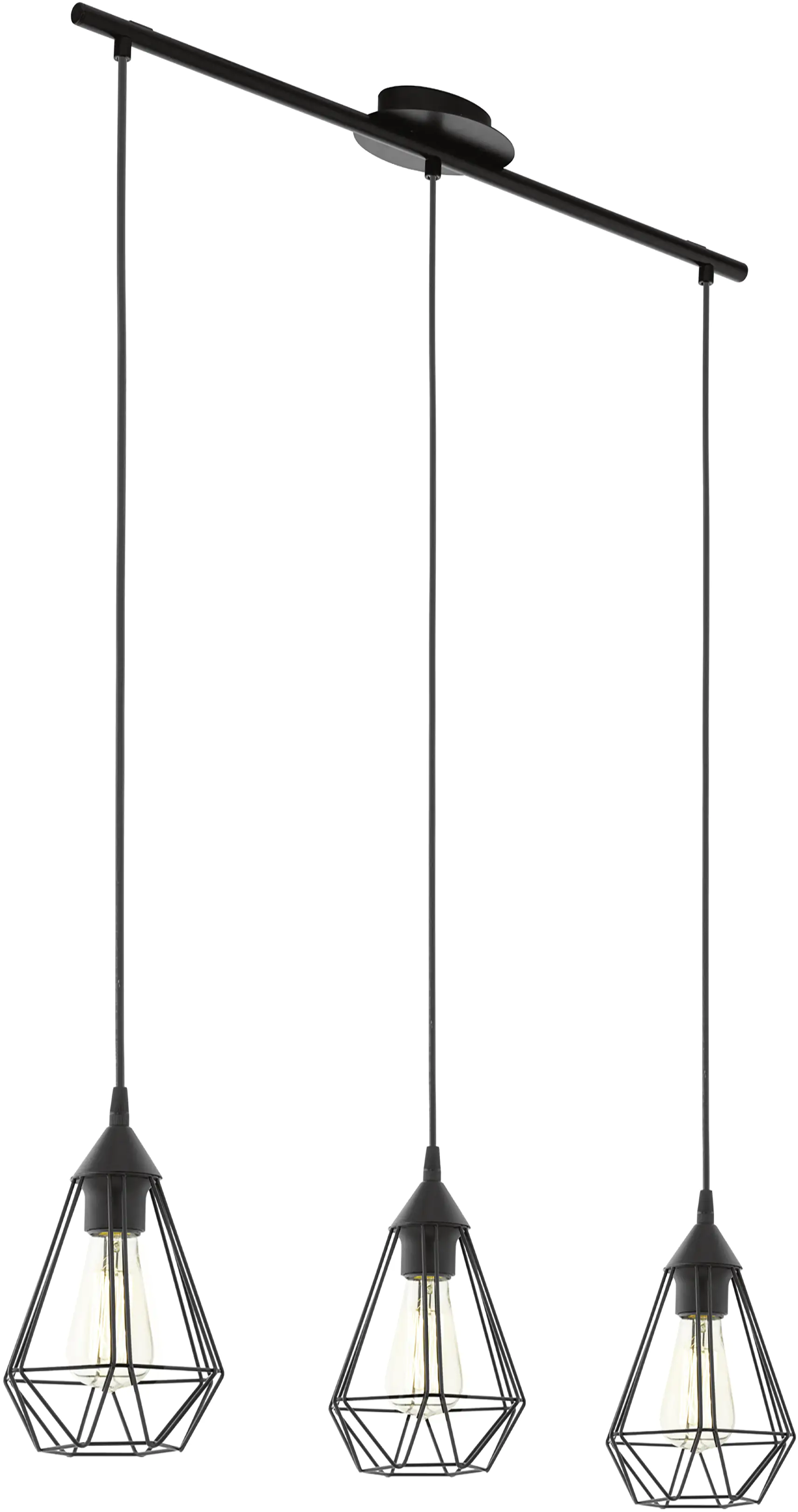 Eglo 3er Pendelleuchte Tarbes schwarz 79 x 17,5 cm E27 Eglo 3er Pendelleuchte Tarbes schwarz 79 x 17,5 cm E27