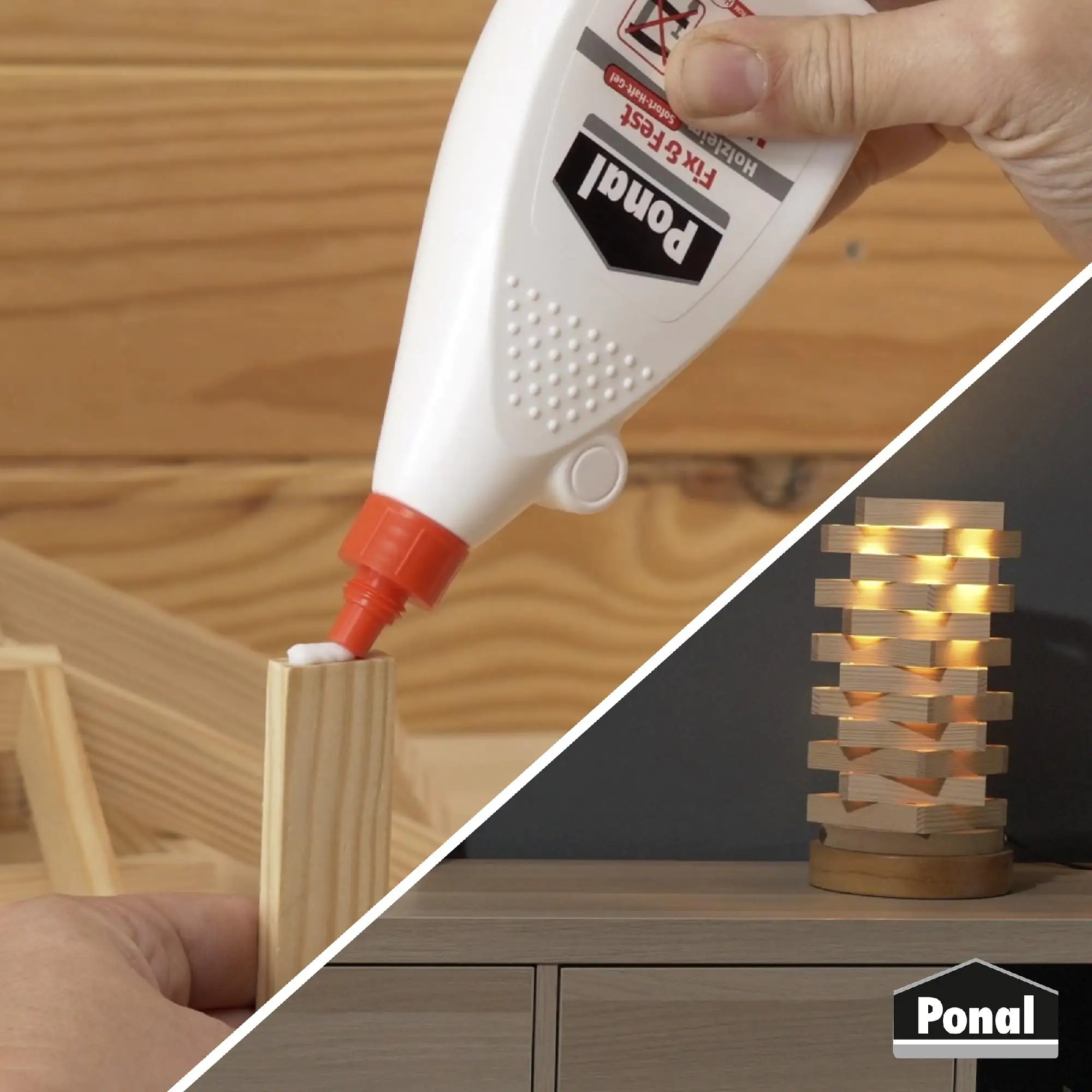 Ponal Holzleim Fix & Fest 500 g Flasche, trocknet transparent Ponal Holzleim Fix & Fest 500 g Flasche, trocknet transparent