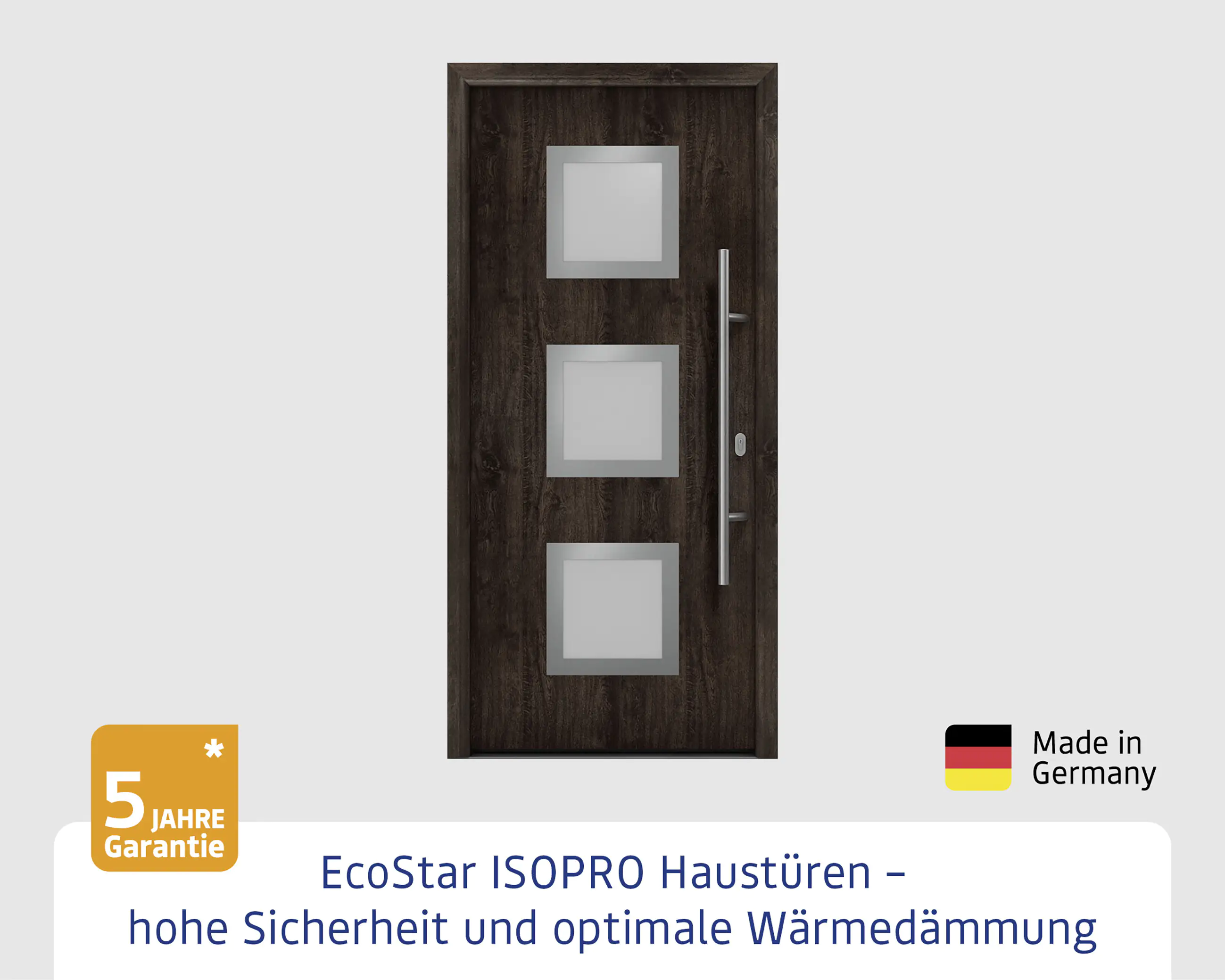 EcoStar Haustür ISOPRO IP 810S night oak 110 x 210 cm EcoStar Haustür ISOPRO IP 810S night oak 110 x 210 cm