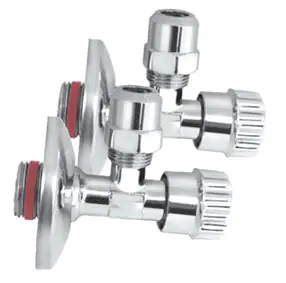 Primaster Eckventil 1/2" x 3/8" chrom mit Dichtung 2 Stück