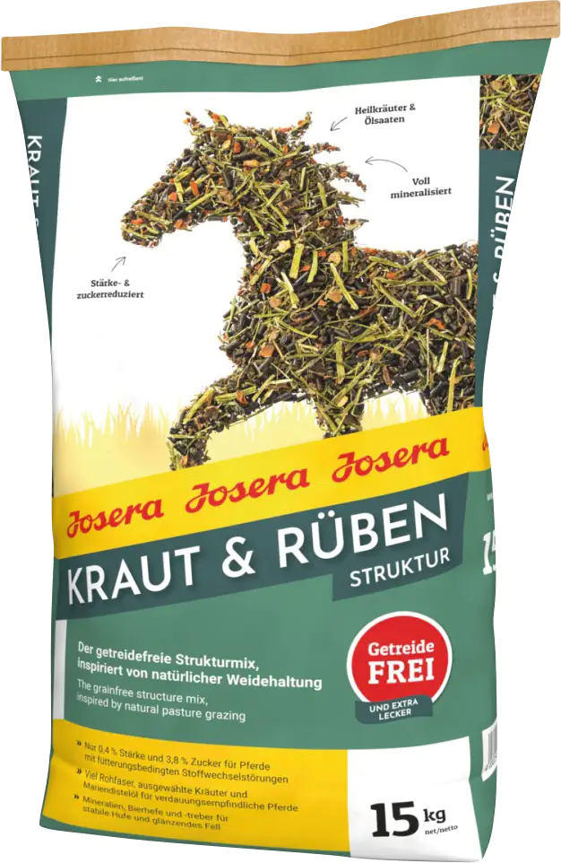Josera Pferdefutter Kraut & Rüben Struktur Müsli 15 kg