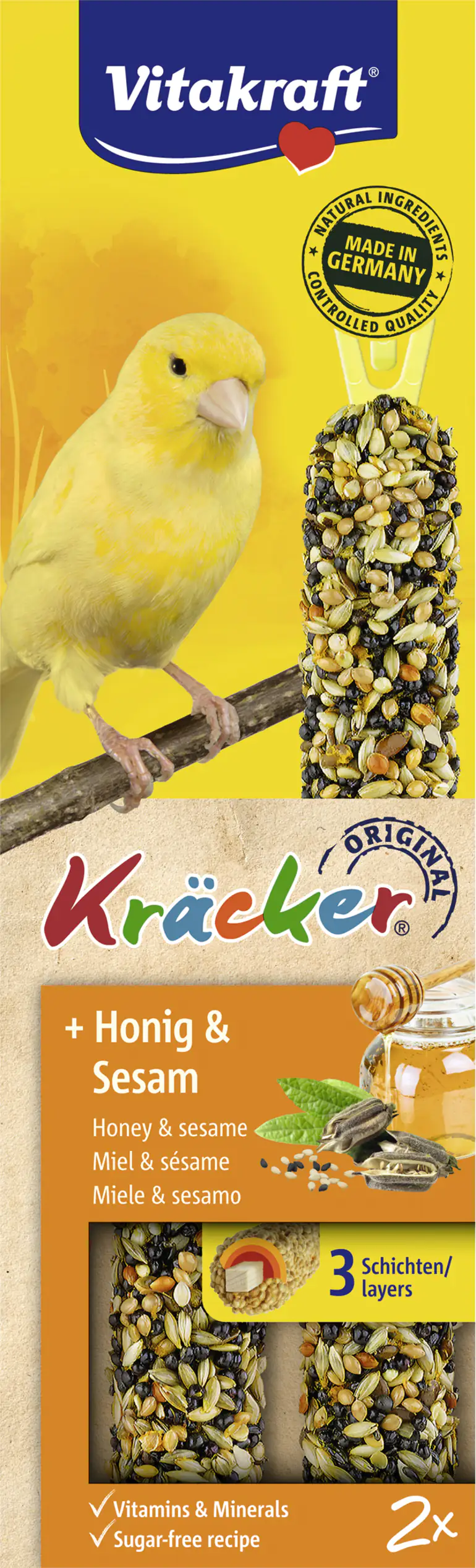 Vitakraft Kräcker® Honig & Sesam 2 Stück / 60 g Vitakraft Kräcker® Honig & Sesam 2 Stück / 60 g