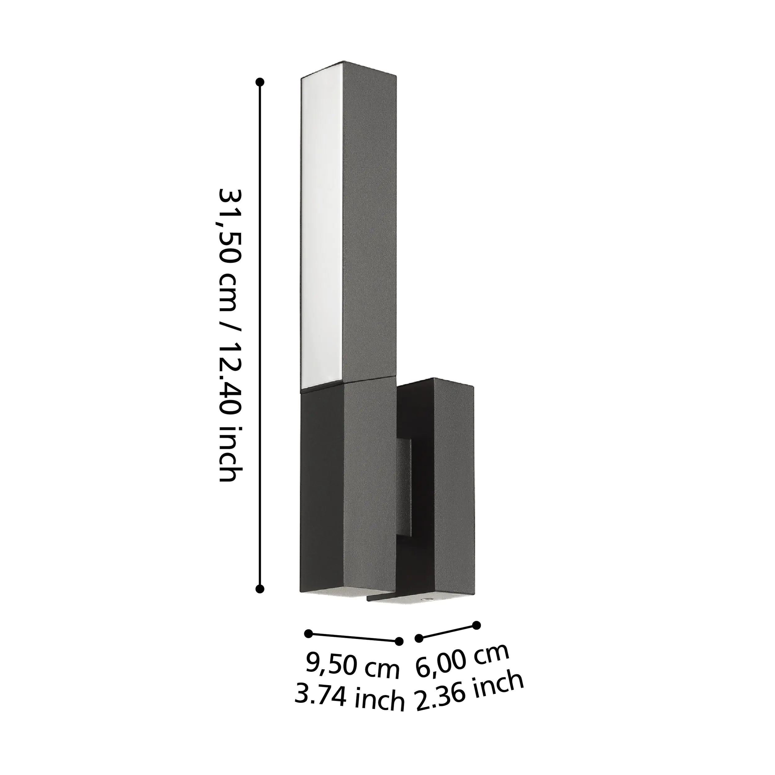 Eglo Außen-Wandleuchte Ugento schwarz 31,5 cm Eglo Außen-Wandleuchte Ugento schwarz 31,5 cm