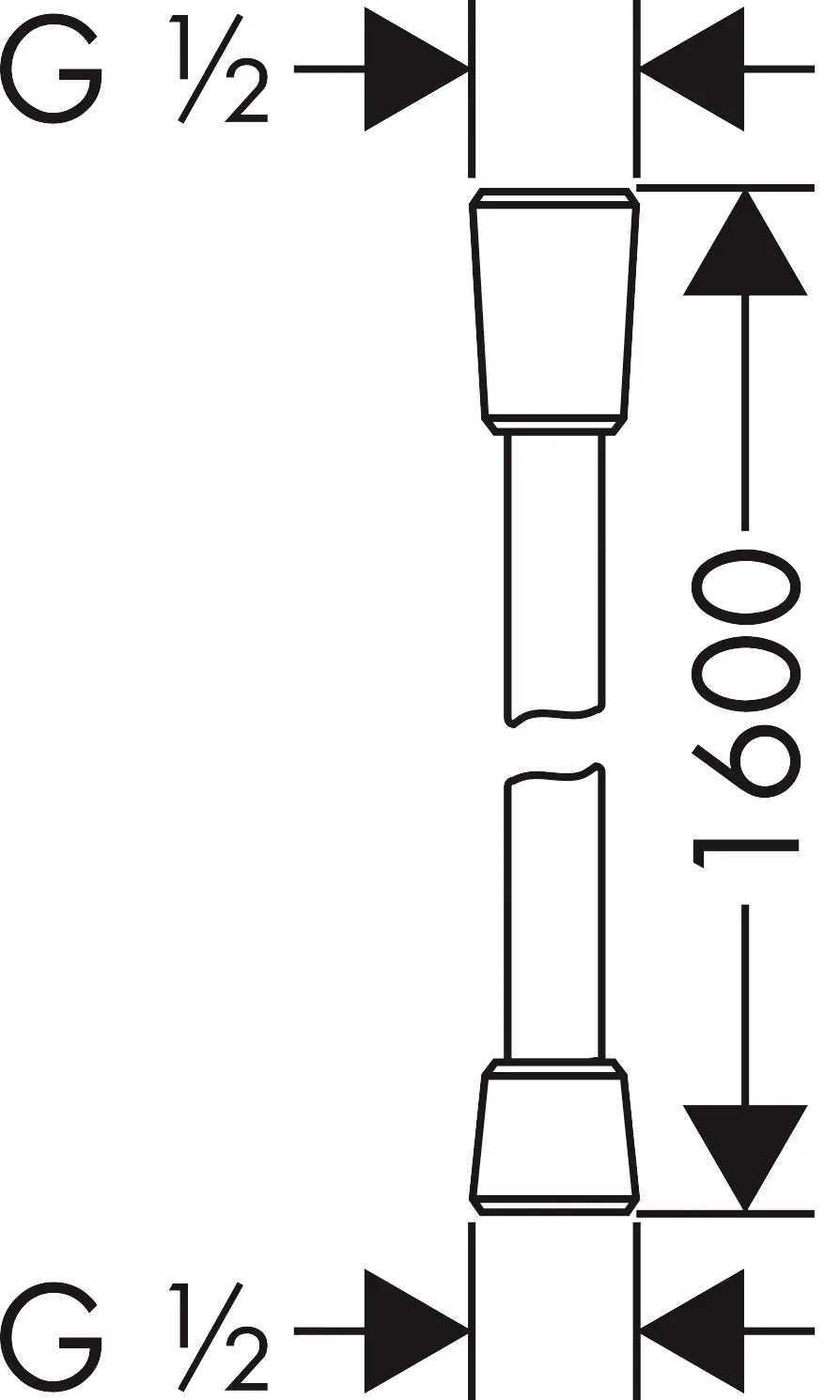 Hansgrohe Brauseschlauch Isiflex 1,6 m mattschwarz