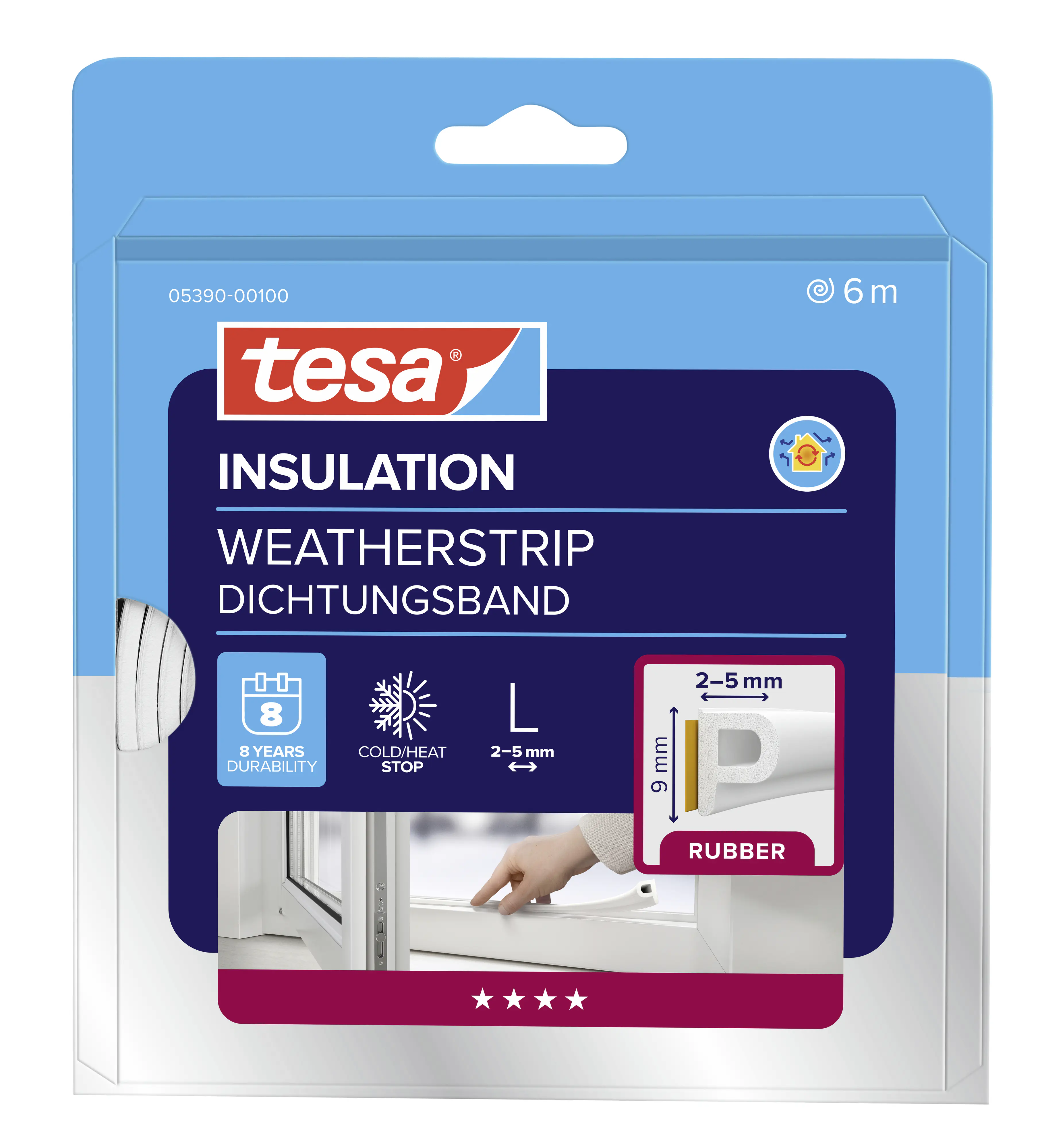 tesa Insulation P-Profil Classic 6 m, weiß
