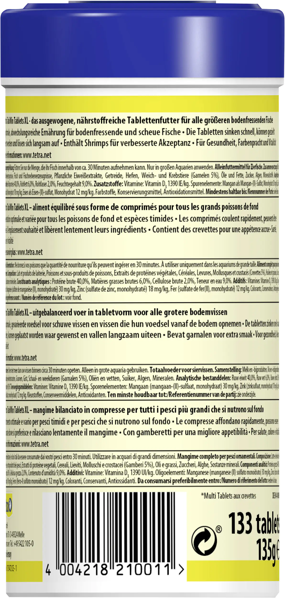 Tetra Tablets TabiMin XL 133 133 Tabletten