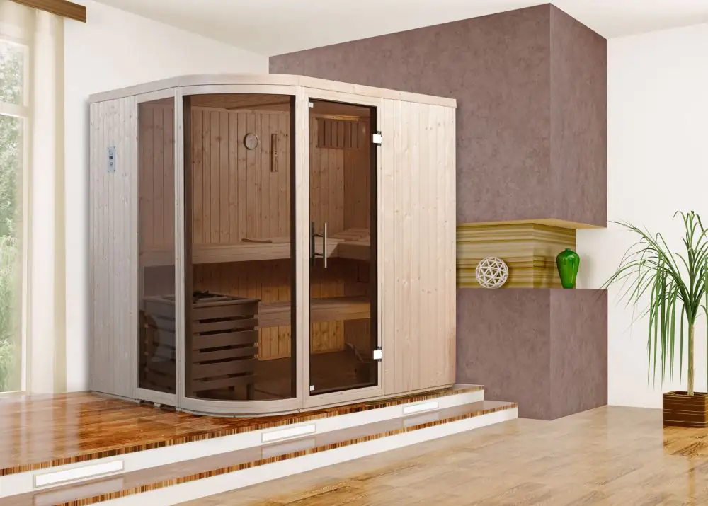 Weka Element-Designsauna Sara 1 Set 1 mit OS Saunaofen