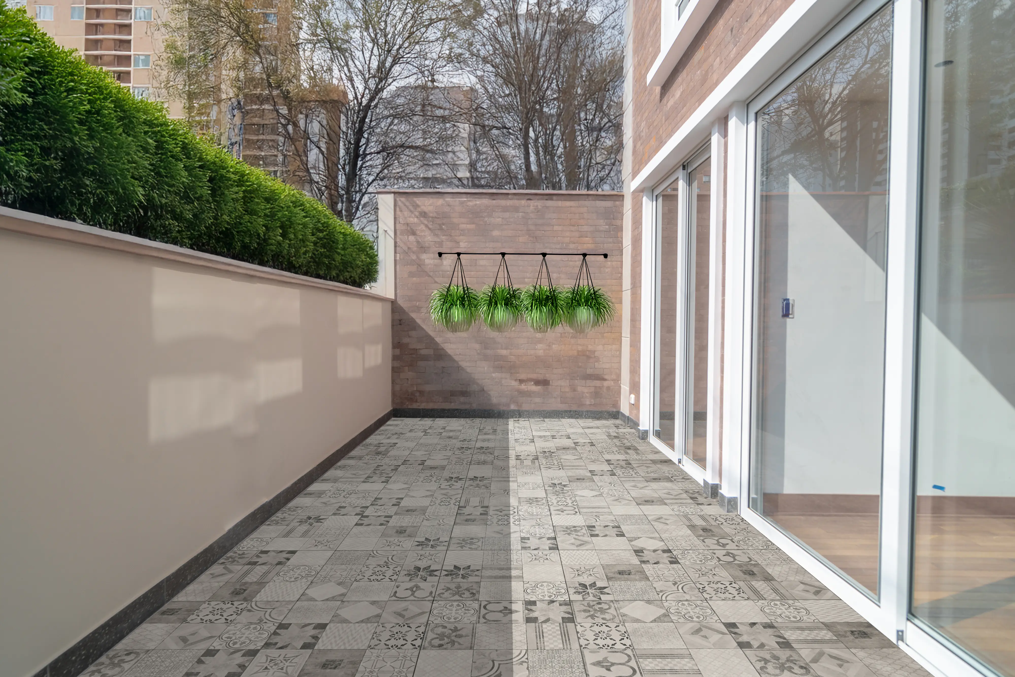 EHL Terrassenplatte Mosaik 60 x 60 x 4 cm grau anthrazit