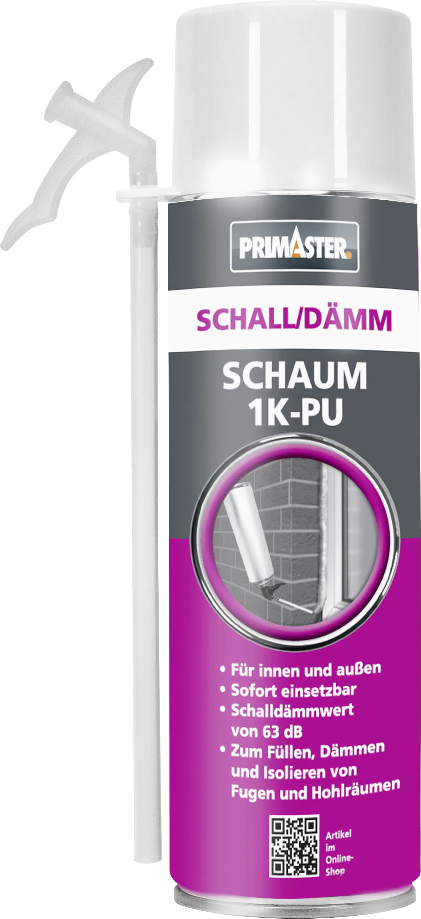 Produktbild: Primaster PU-Schall- und Dämmschaum 1K B2 500 ml