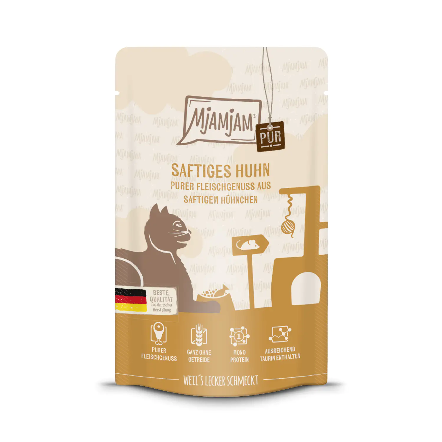 MjAMjAM Quetschie purer Fleischgenuss Hühnchen pur Katzenfutter 125 g