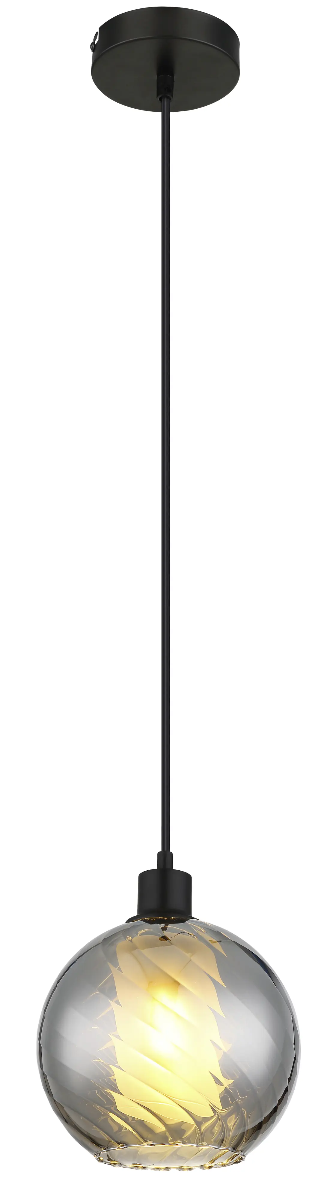 Globo Hängeleuchte Ulf 20 x 120 cm (Ø x H) Glas schwarz matt