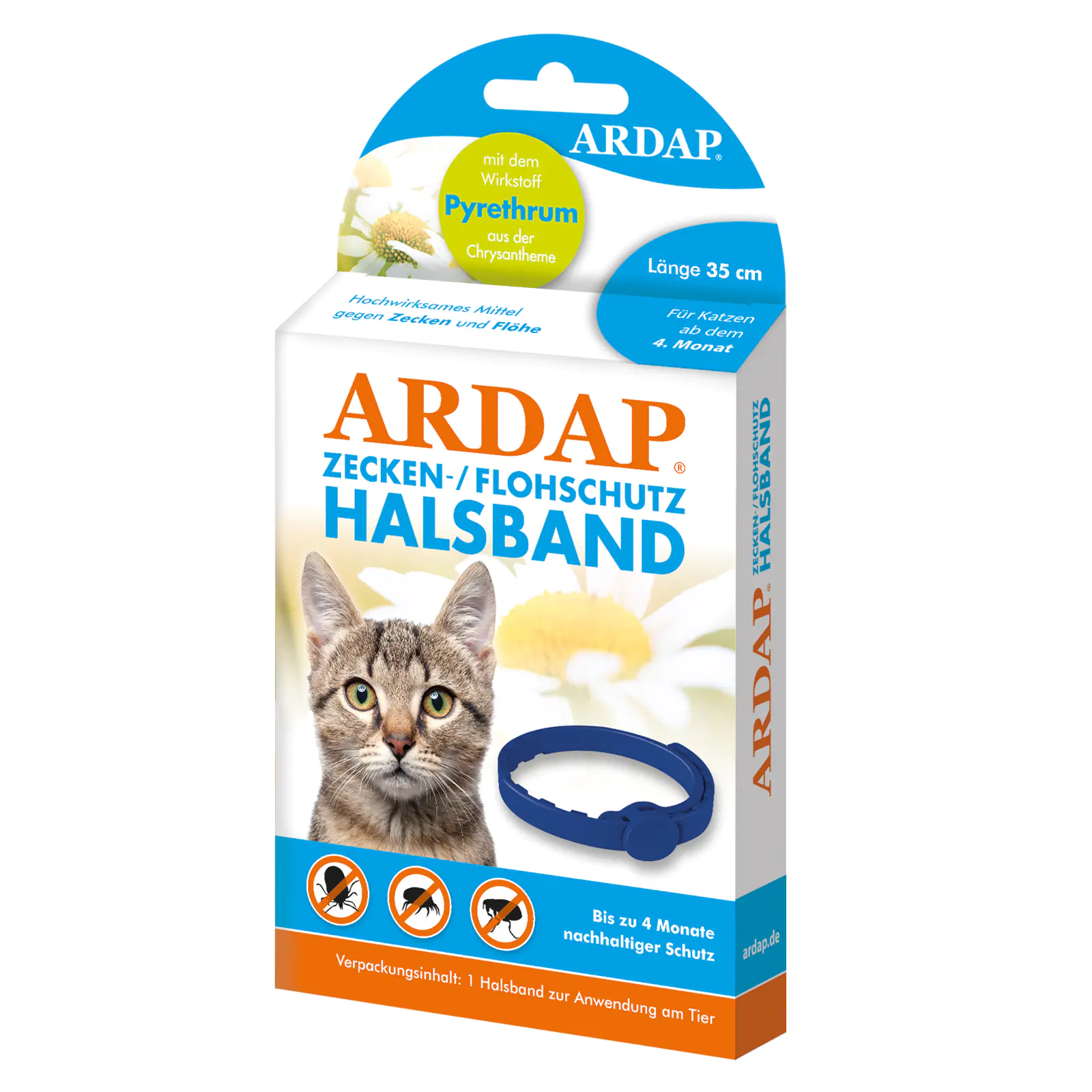 ARDAP Zecken- und Flohhalsband für Katzen 35 cm  ARDAP Zecken- und Flohhalsband für Katzen 35 cm