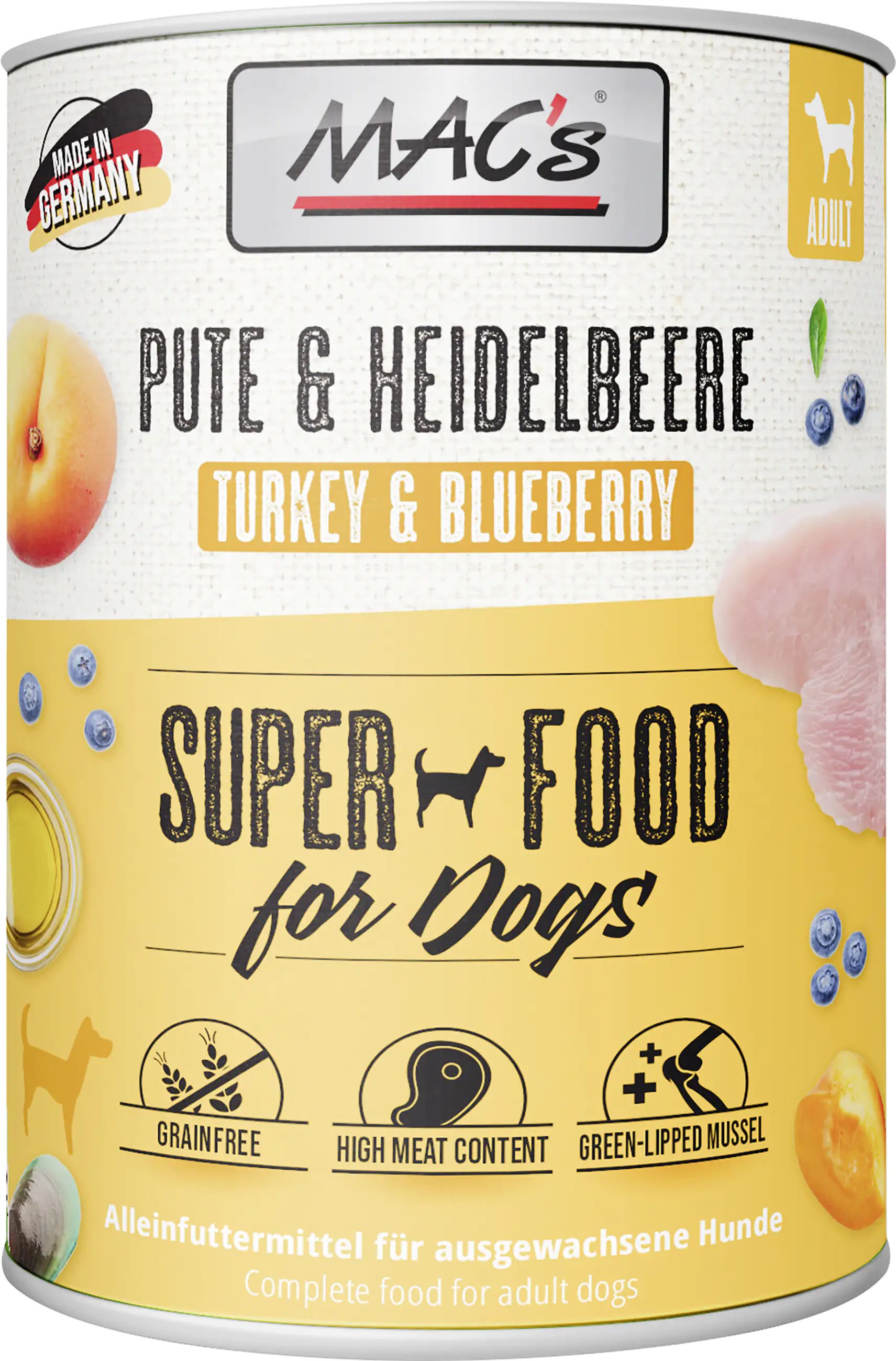 Macs Dog Pute & Heidelbeere 800 g