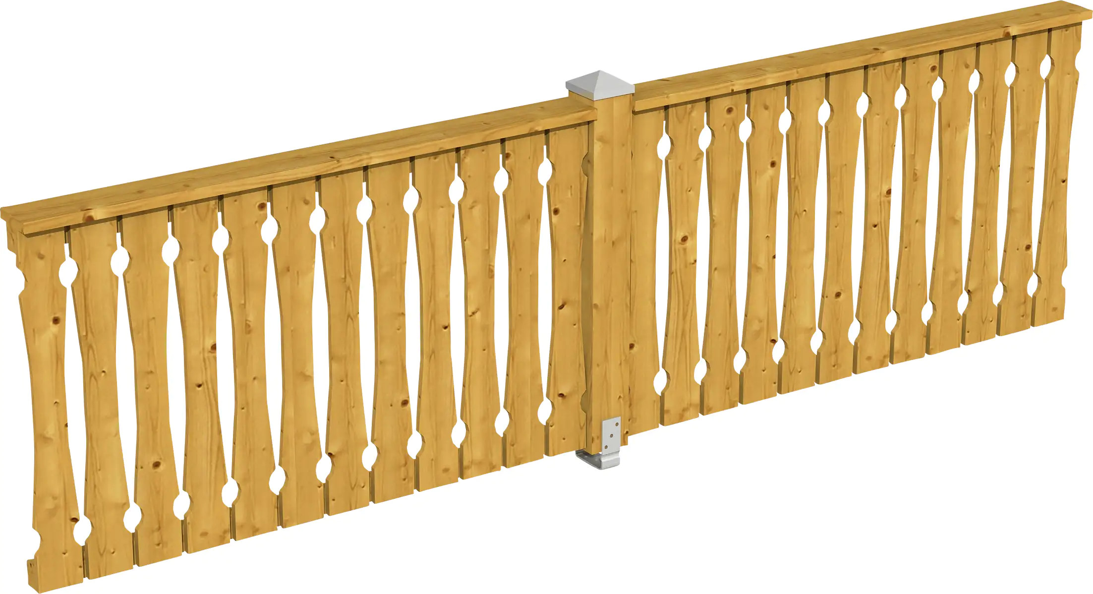 SKAN HOLZ Brüstung Balkonschalung 335 x 96 cm Fichte