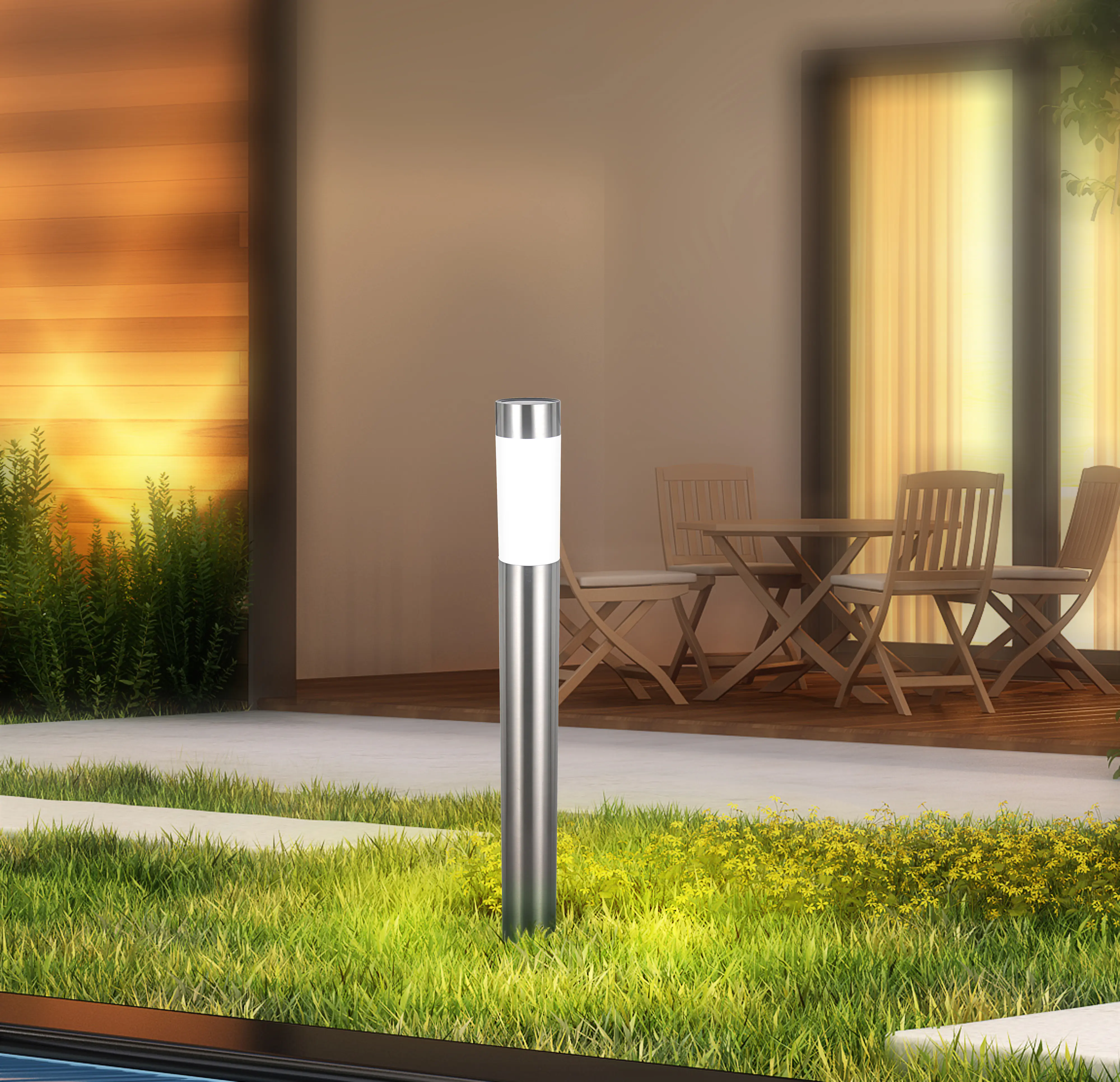 Dapo LED Solar Stehleuchte Marseille kaltweiß