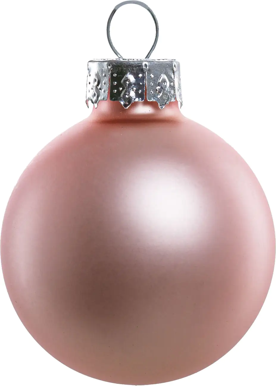 2076601546054_03 TrendLine Weihnachtskugeln aus Glas Ø 3,5 cm puderrosa 16 Stück