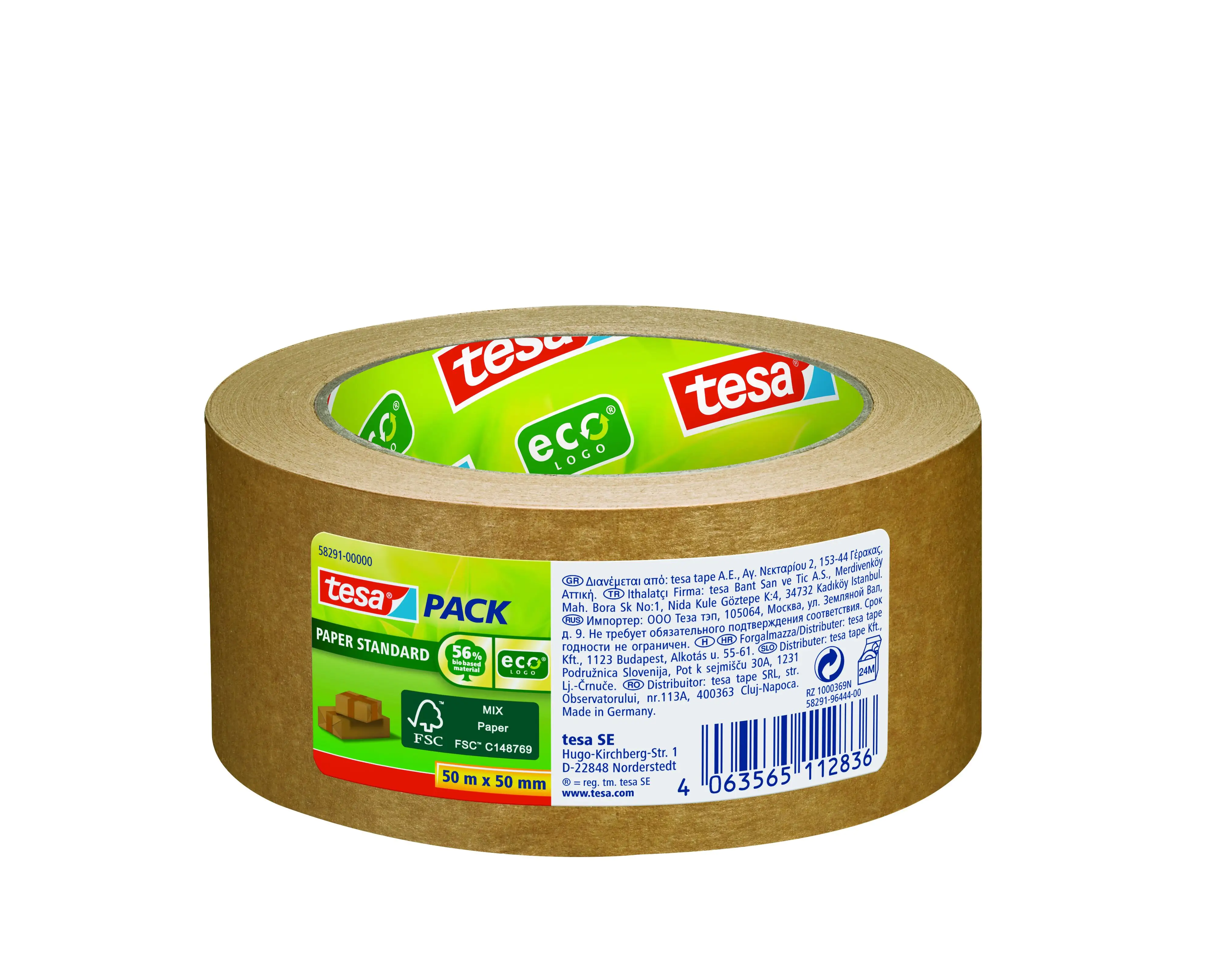tesapack Packband Papier Standard ecoLogo 50 m x 50 mm tesapack Packband Papier Standard ecoLogo 50 m x 50 mm