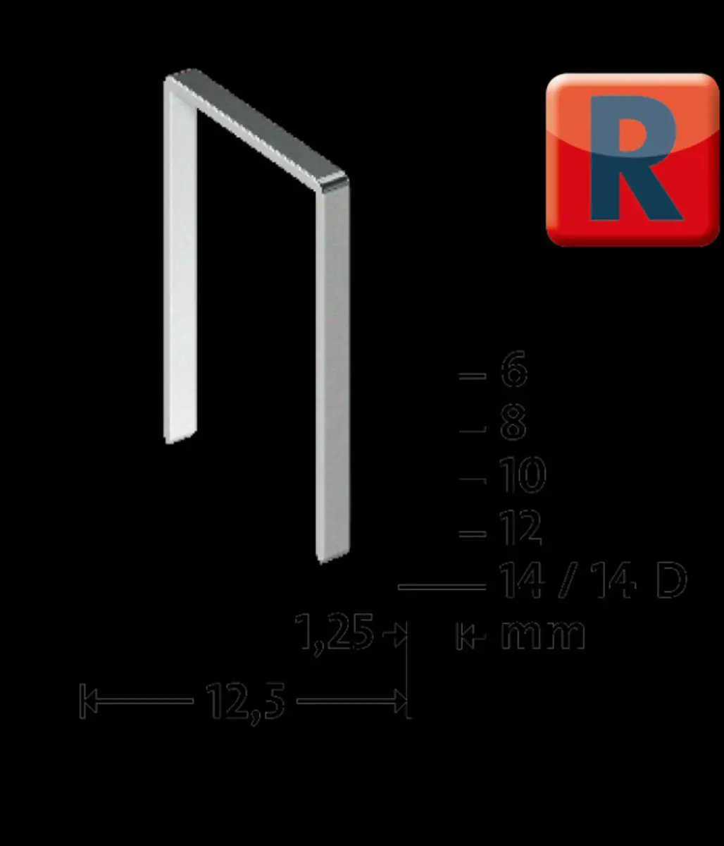4009729003640_11 Novus Tackerklammer Typ R 50 14 mm 960 Stück Flachdrahtklammer