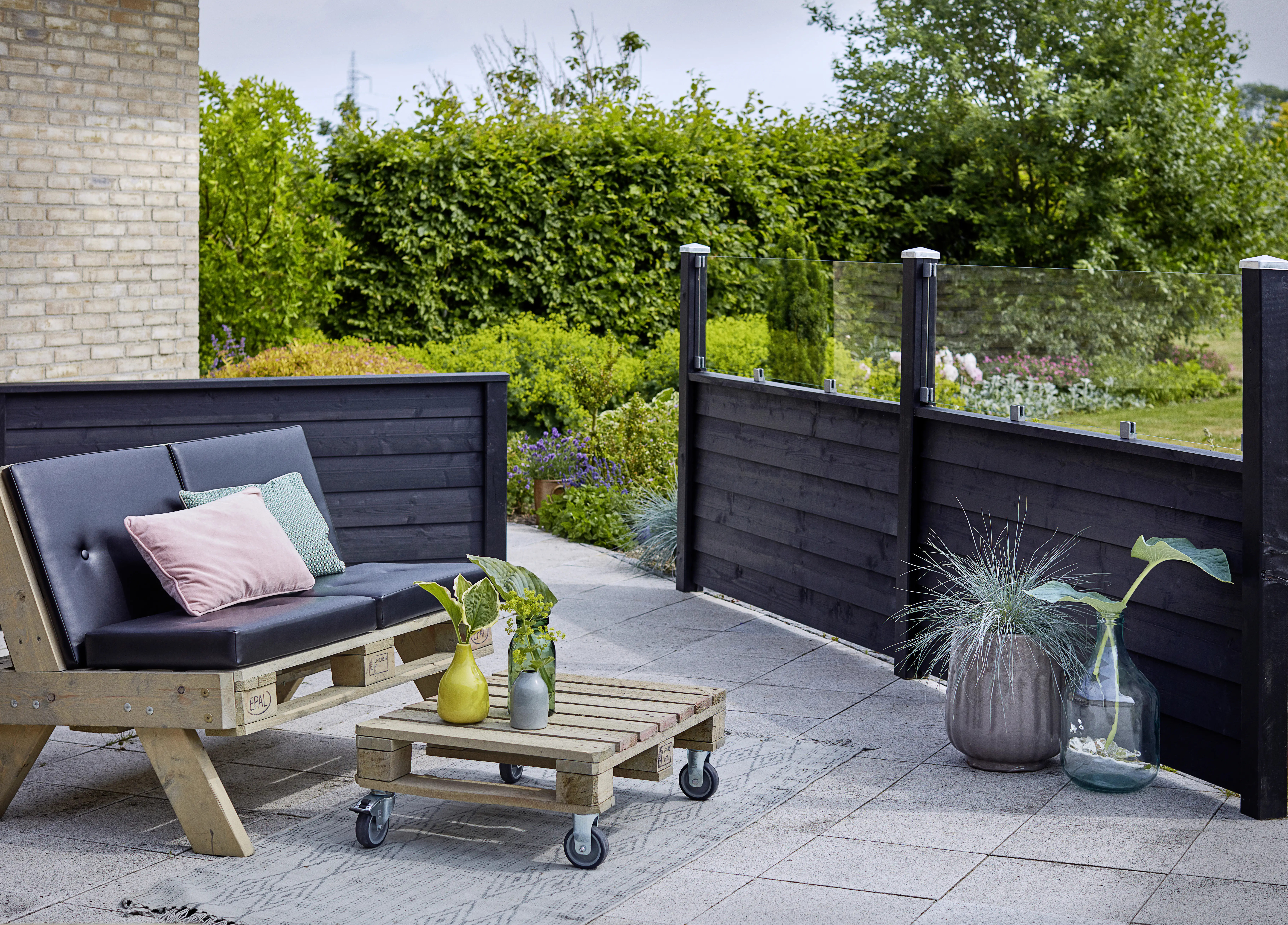 Plus Profilzaun Klink 174 x 91 cm schwarz