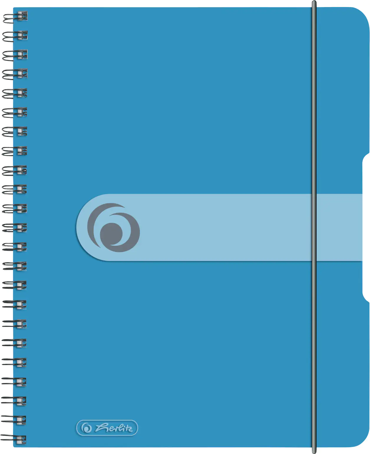 herlitz Spiralblock to go A5 80 Blatt Motiv tr. blau Sonderlineatur kariert