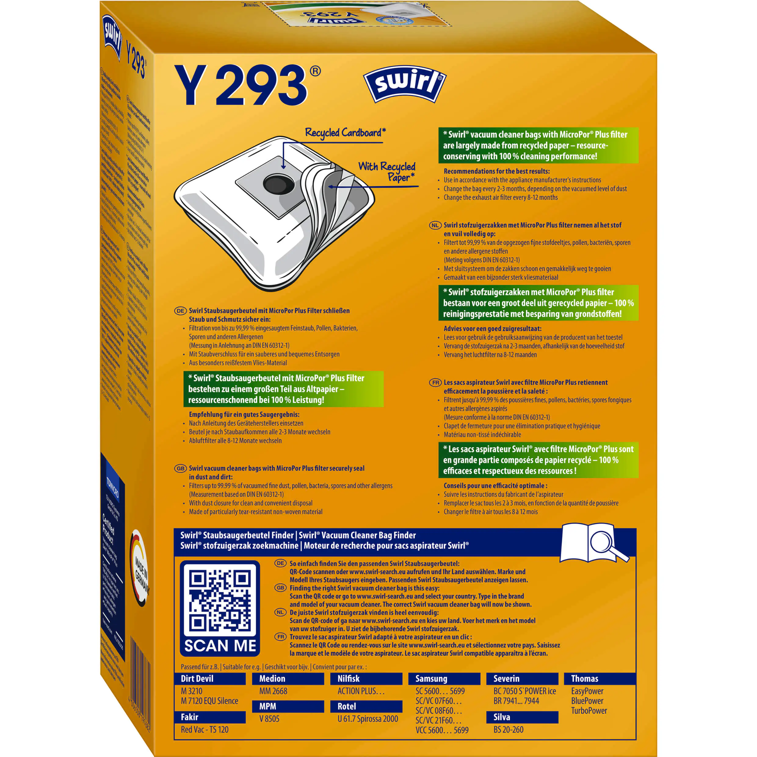 Swirl® Y 293  MicroPor® Plus