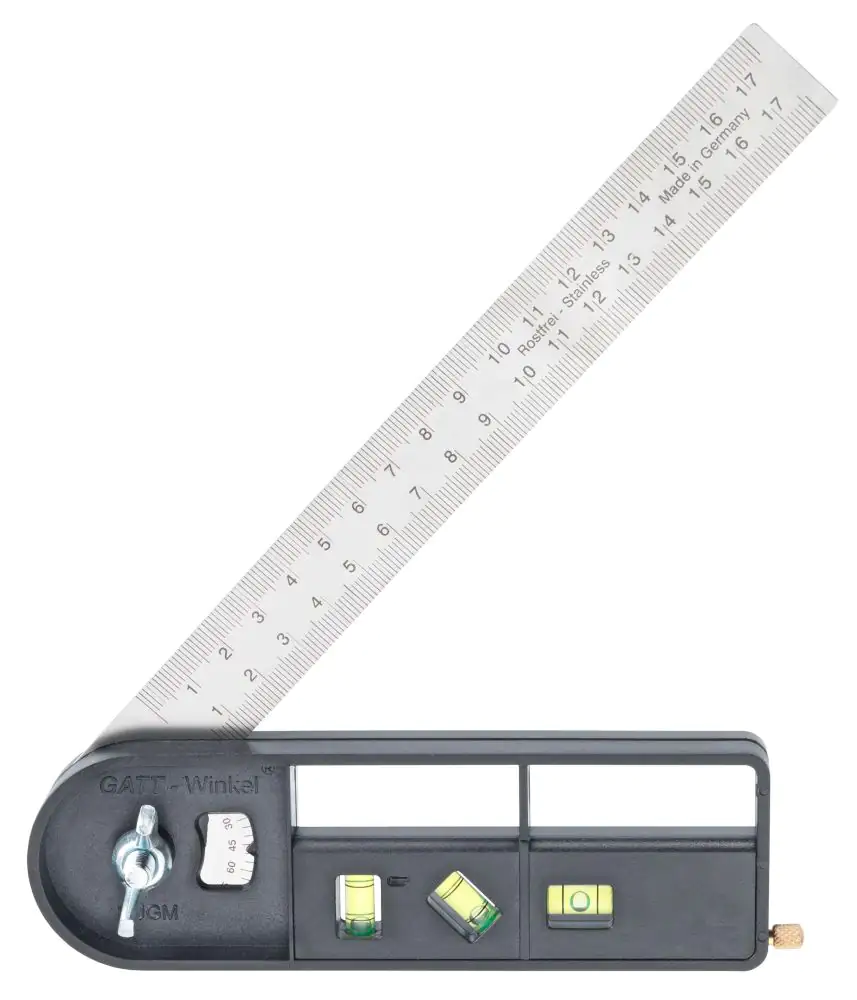 Universalwinkel 180° mit Libelle und Reißnadel