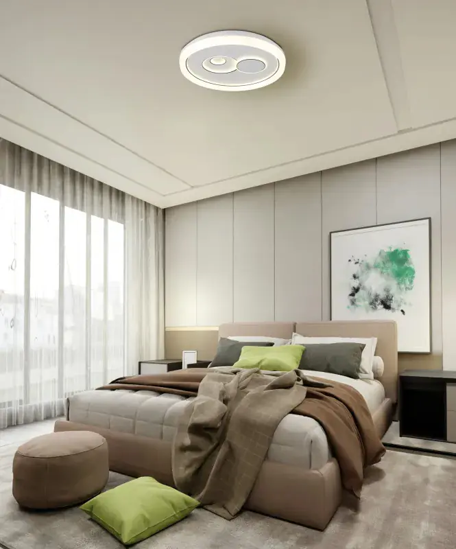 Globo Deckenleuchte Ruiz I 49 x 7 cm (Ø x H) weiß matt warmweiß-kaltweiß