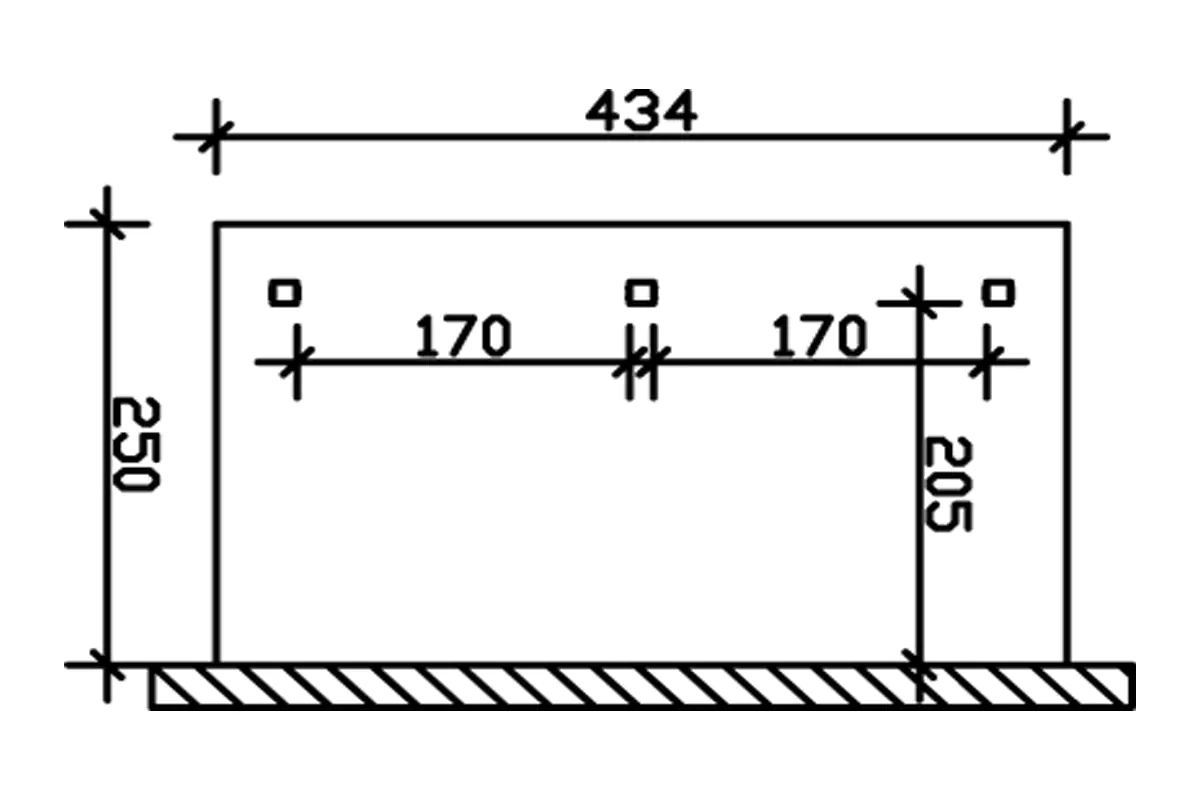 4018211005840_03 SKAN HOLZ Terrassenüberdachung Rimini 434 x 250 cm Douglasie