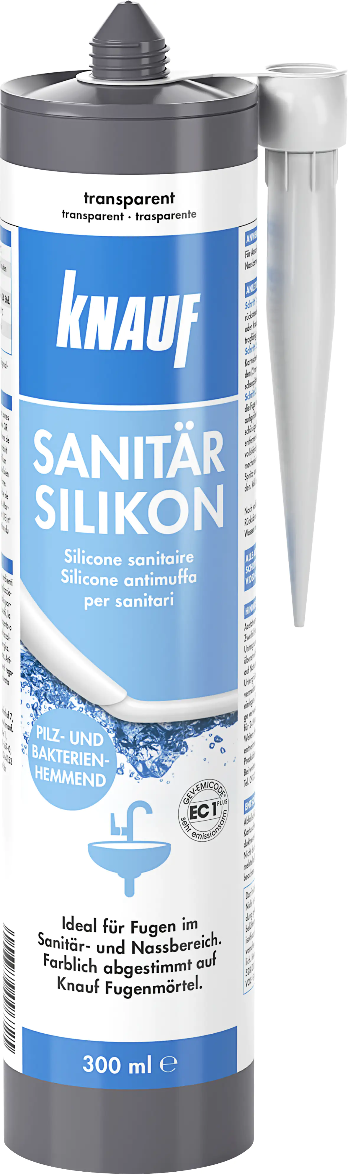 Knauf Sanitär Silikon transparent 300 ml Knauf Sanitär Silikon transparent 300 ml
