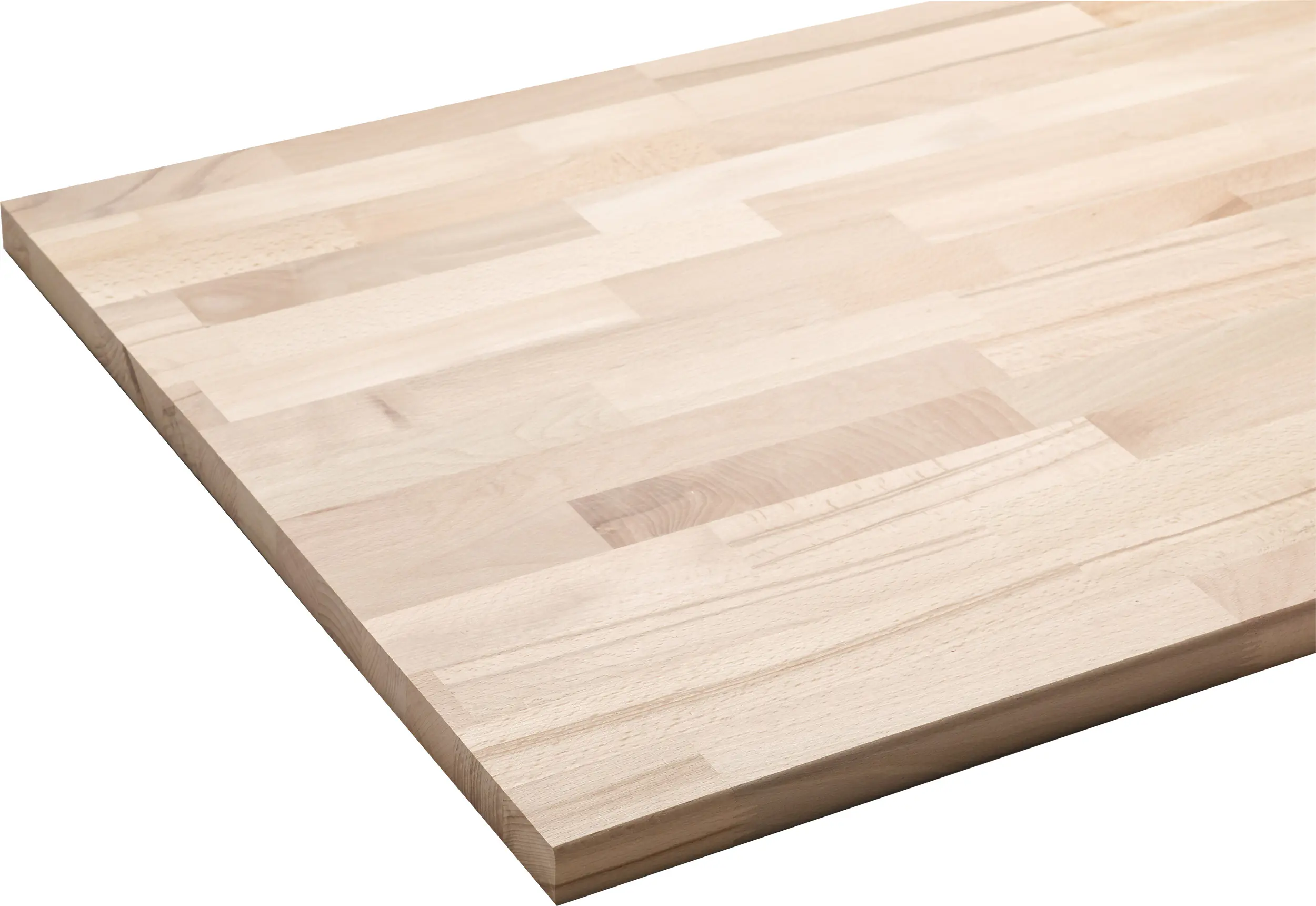 Arbeitsplatte Buche massiv 240 x 60 x 2,7 cm geschliffen