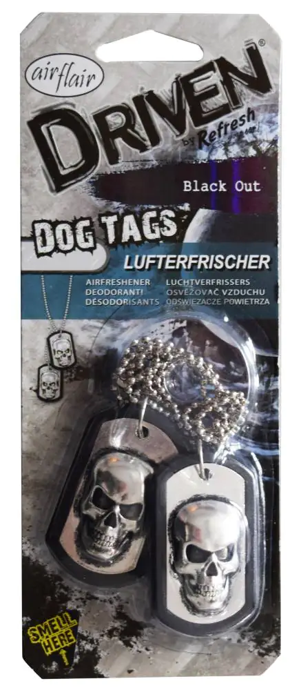airflair Lufterfrischer Driven Dog Tags Black Out airflair Lufterfrischer Driven Dog Tags Black Out