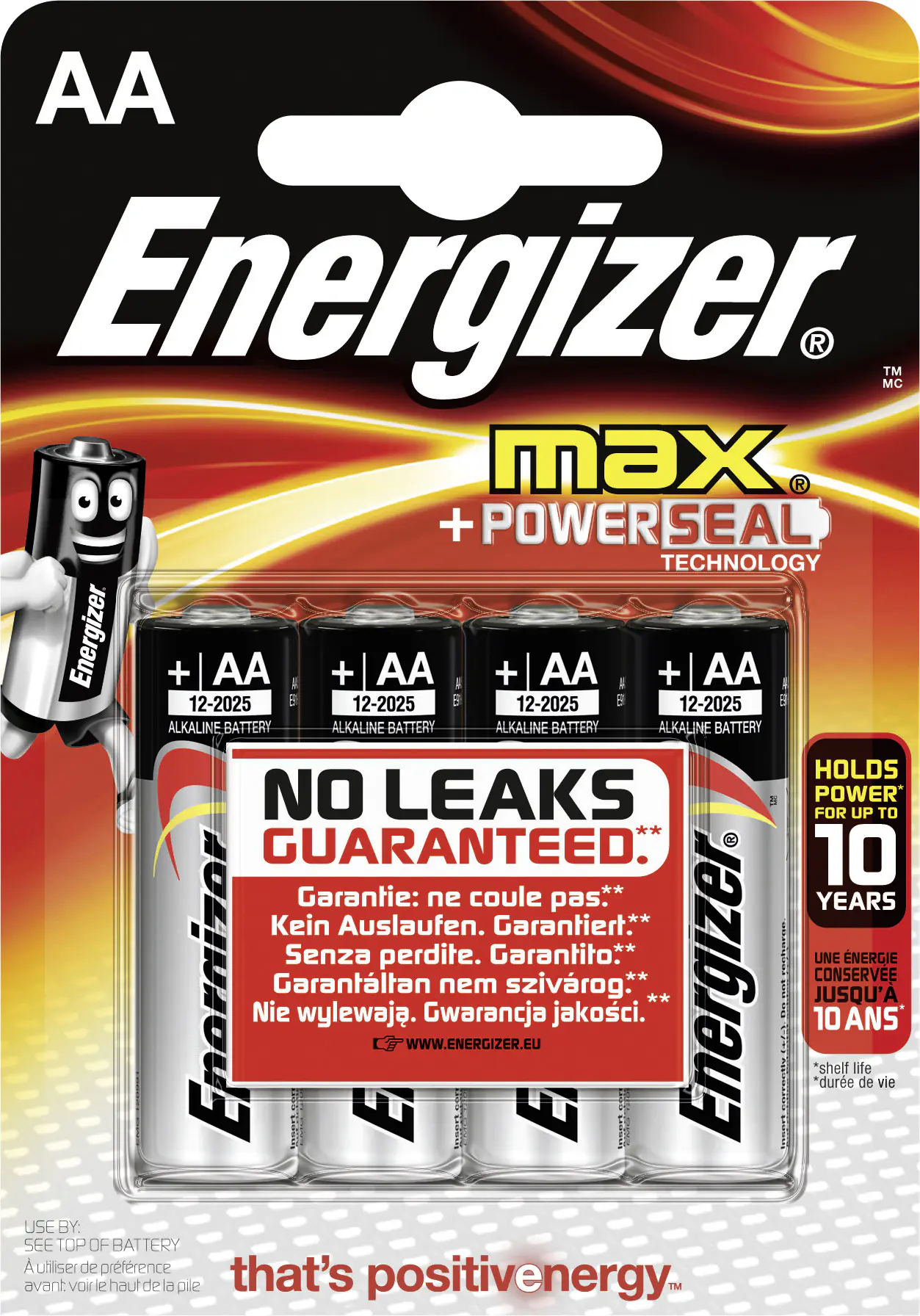 Energizer Max Alkaline Batterie Mignon AA 1,5 V, 4er Pack Energizer Max Alkaline Batterie Mignon AA 1,5 V, 4er Pack