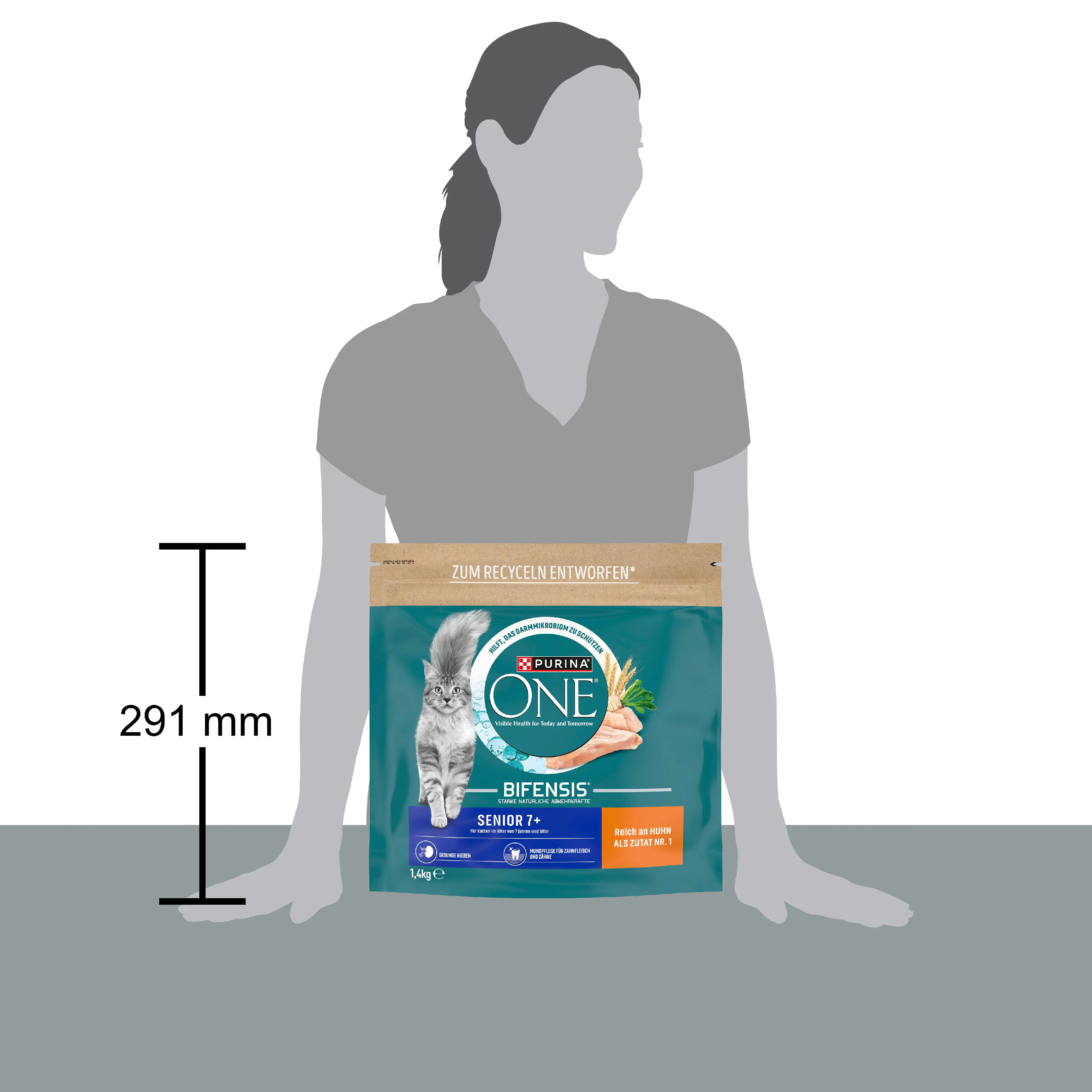 Purina One Katzenfutter Senior 7+ reich an Huhn 1,4 kg