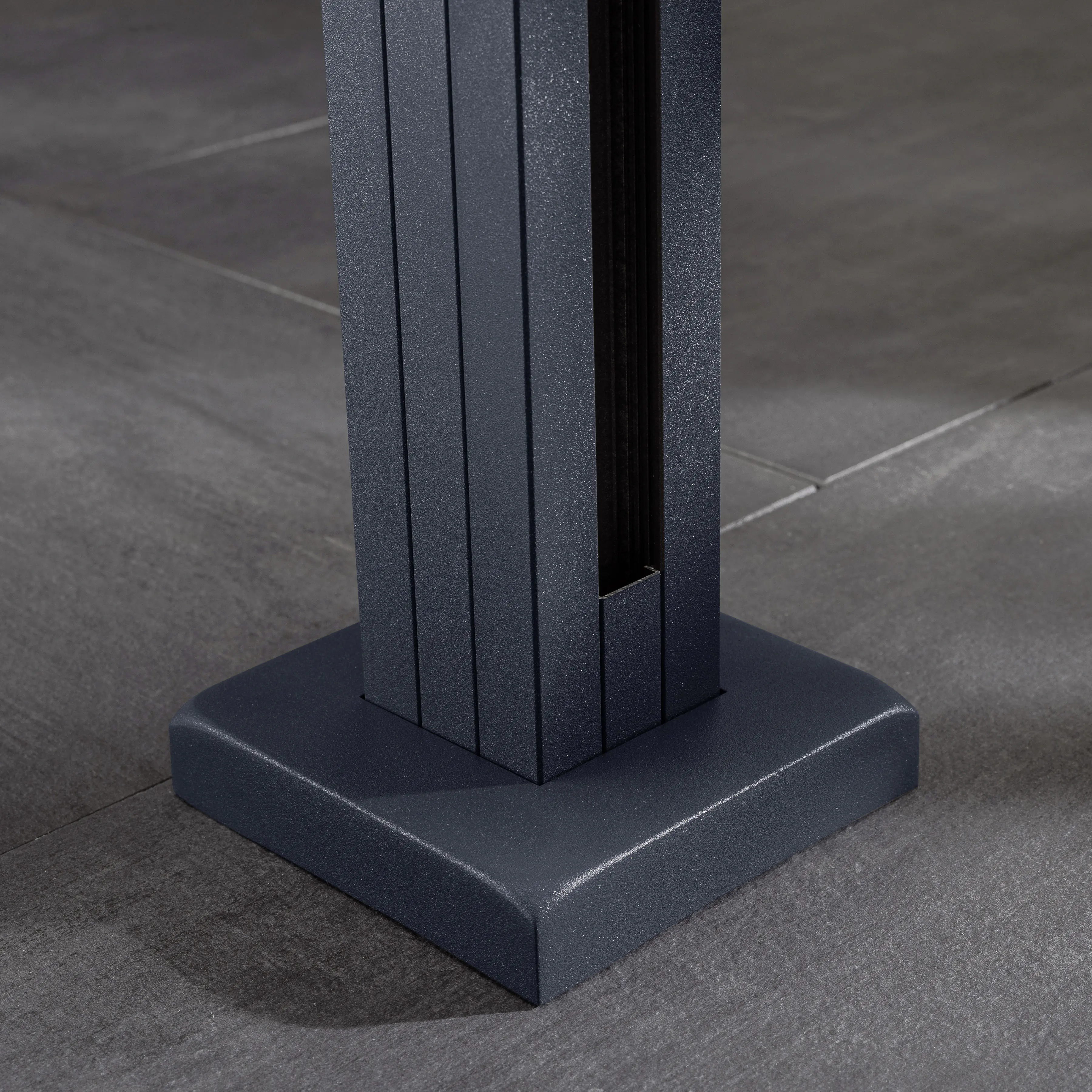 Ambiente Glaszaun Erweiterungsset Klarglas 187 x 55,7 cm mit Motivdruck anthrazit