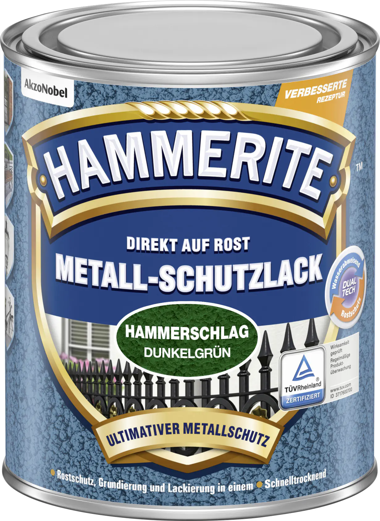 Hammerite Metall-Schutzlack Hammerschlag 750 ml dunkelgrün