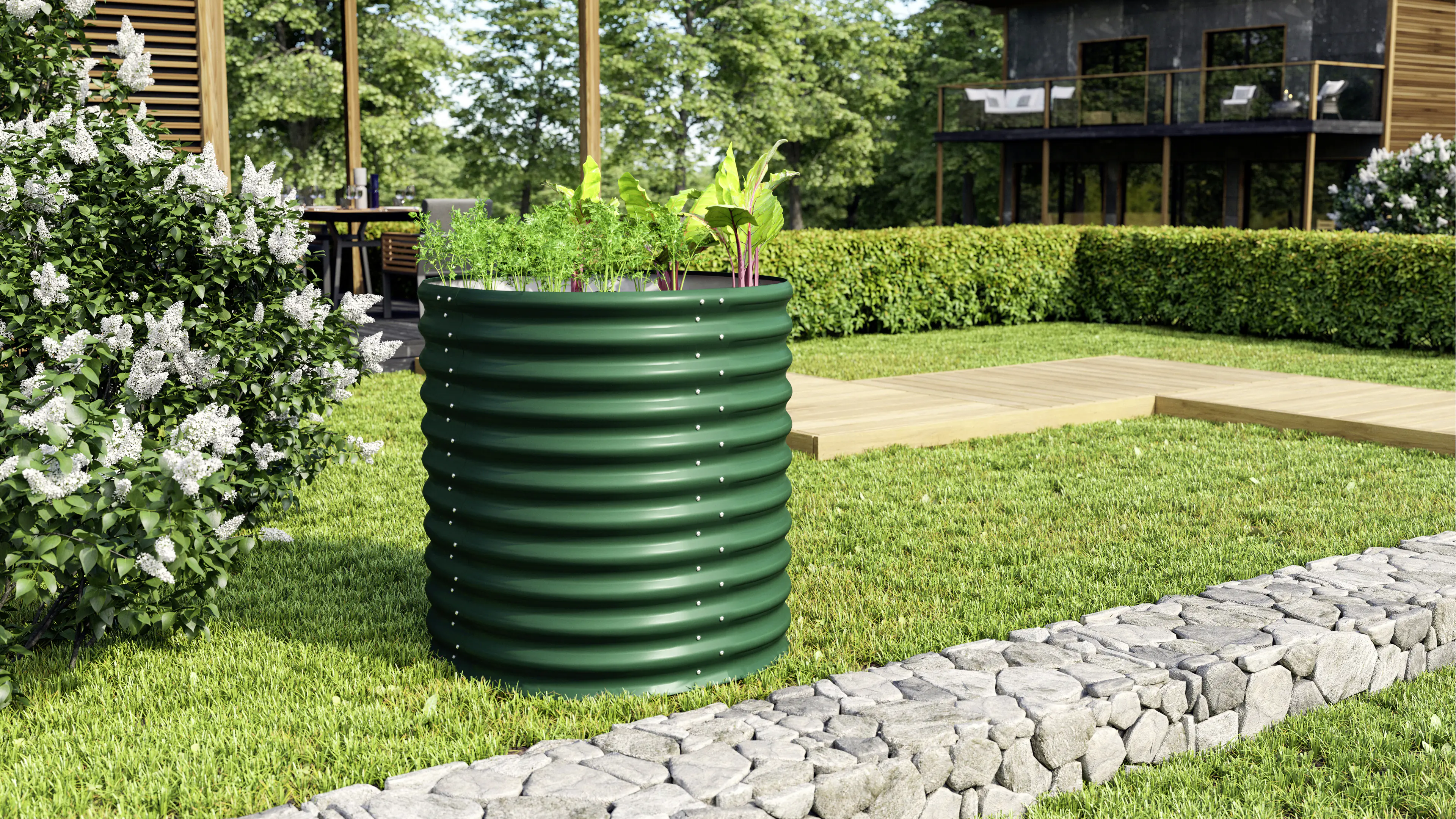 Vitavia Hochbeet Terra Rund 858 82 x 82 x 86 cm seegras