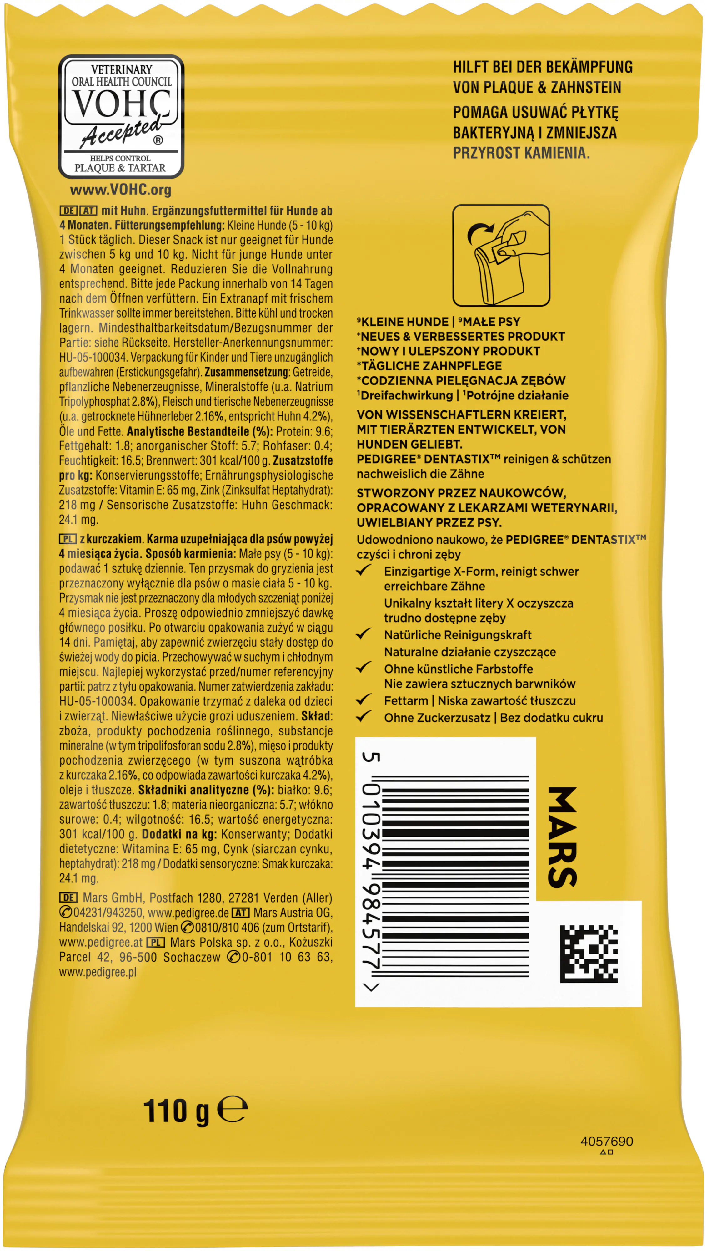 Pedigree Dentastix Small für junge und kleine Hunde 7 Stück