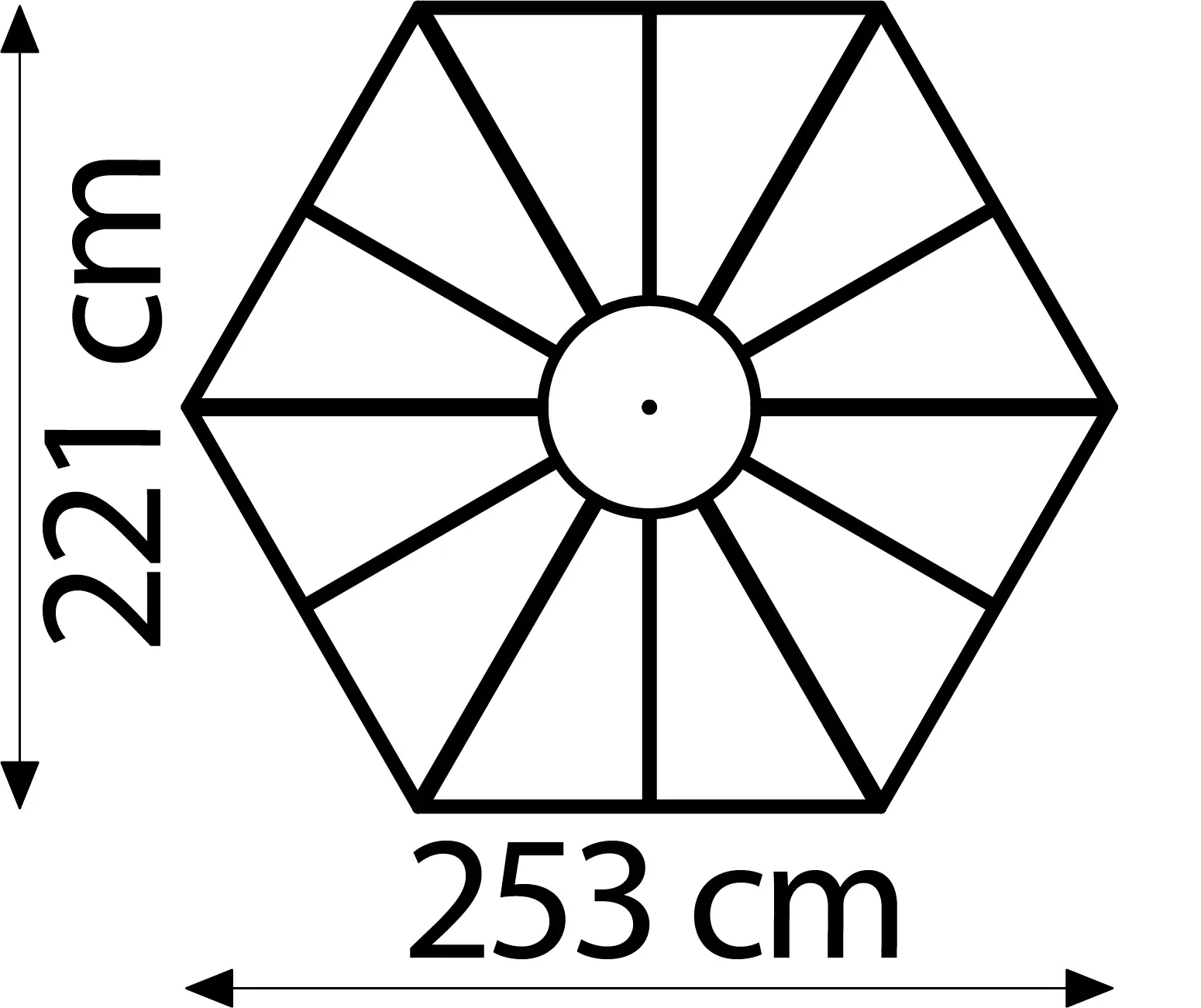 Vitavia Gewächshaus Juno 4500 253 x 221 cm 3 mm ESG
