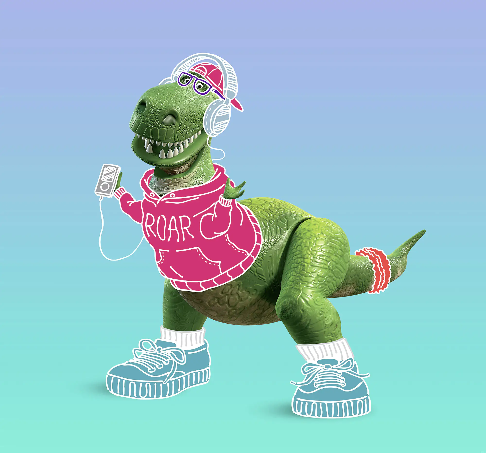 Komar Vlies Fototapete Toy Story Roar 300 x 280 cm 