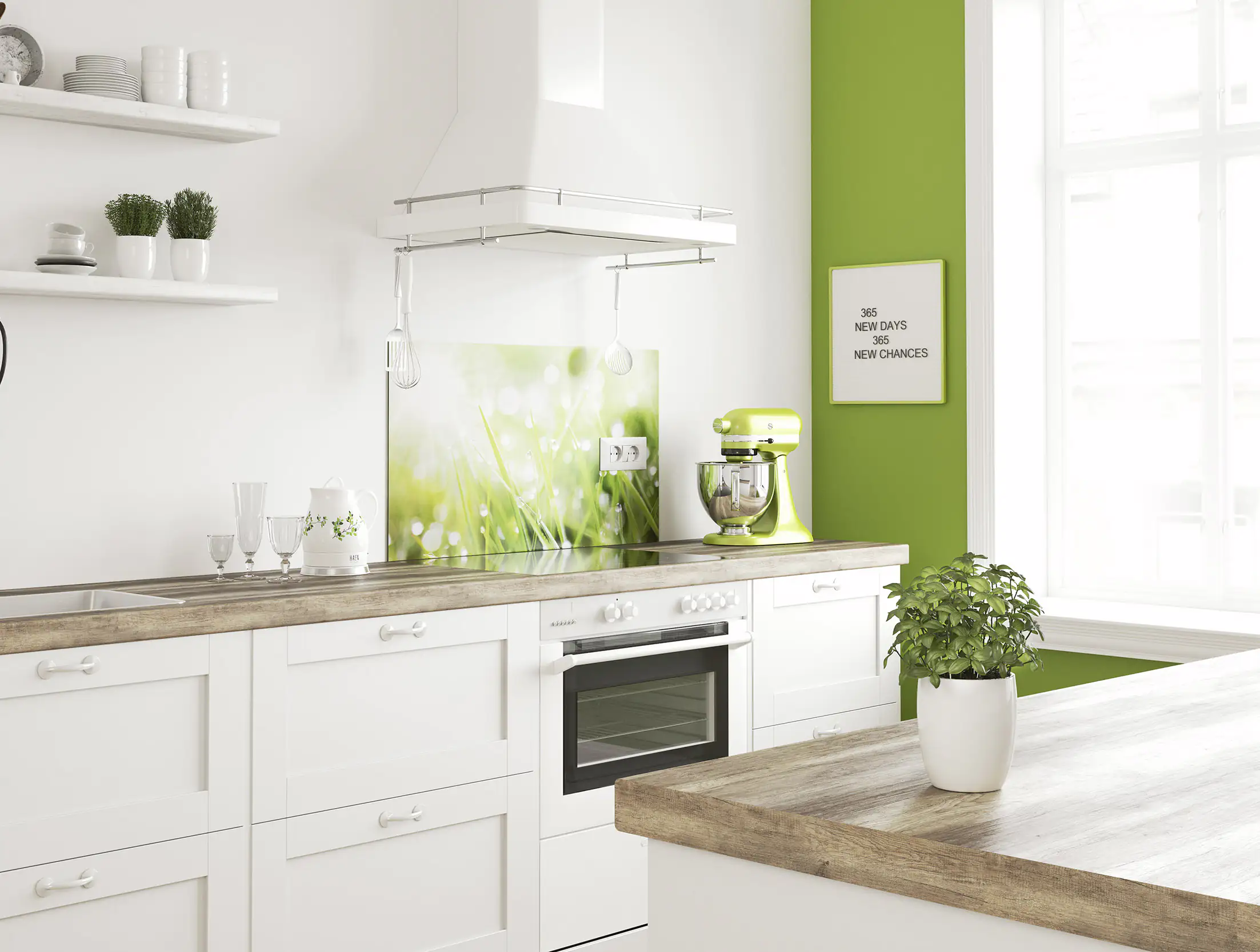 Küchenrückwand WandArt easy 120 x 58,5 cm, 3 mm, grass