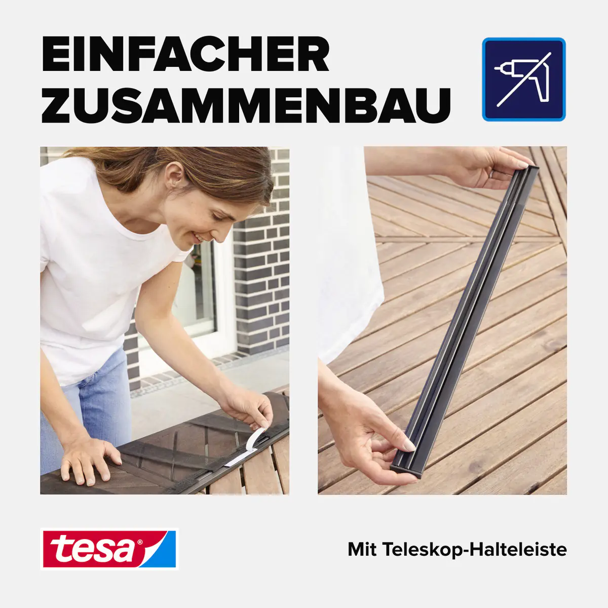 tesa Lamellentür Premium Teleskop 95 x 220 cm anthrazit