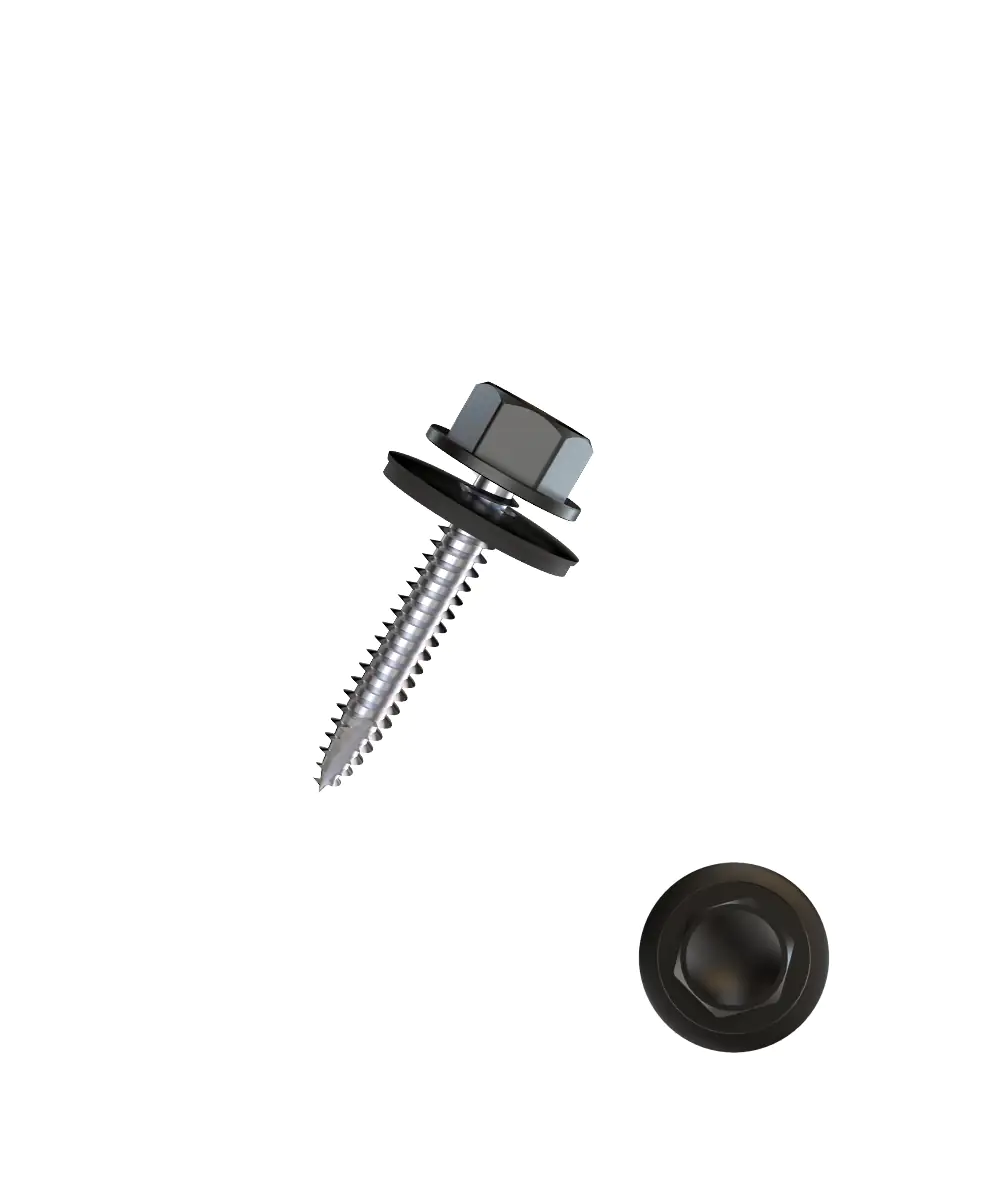 Connex Bohrschrauben 4.8 x 35 mm Sechskant - 100 Stk. anthrazitgrau