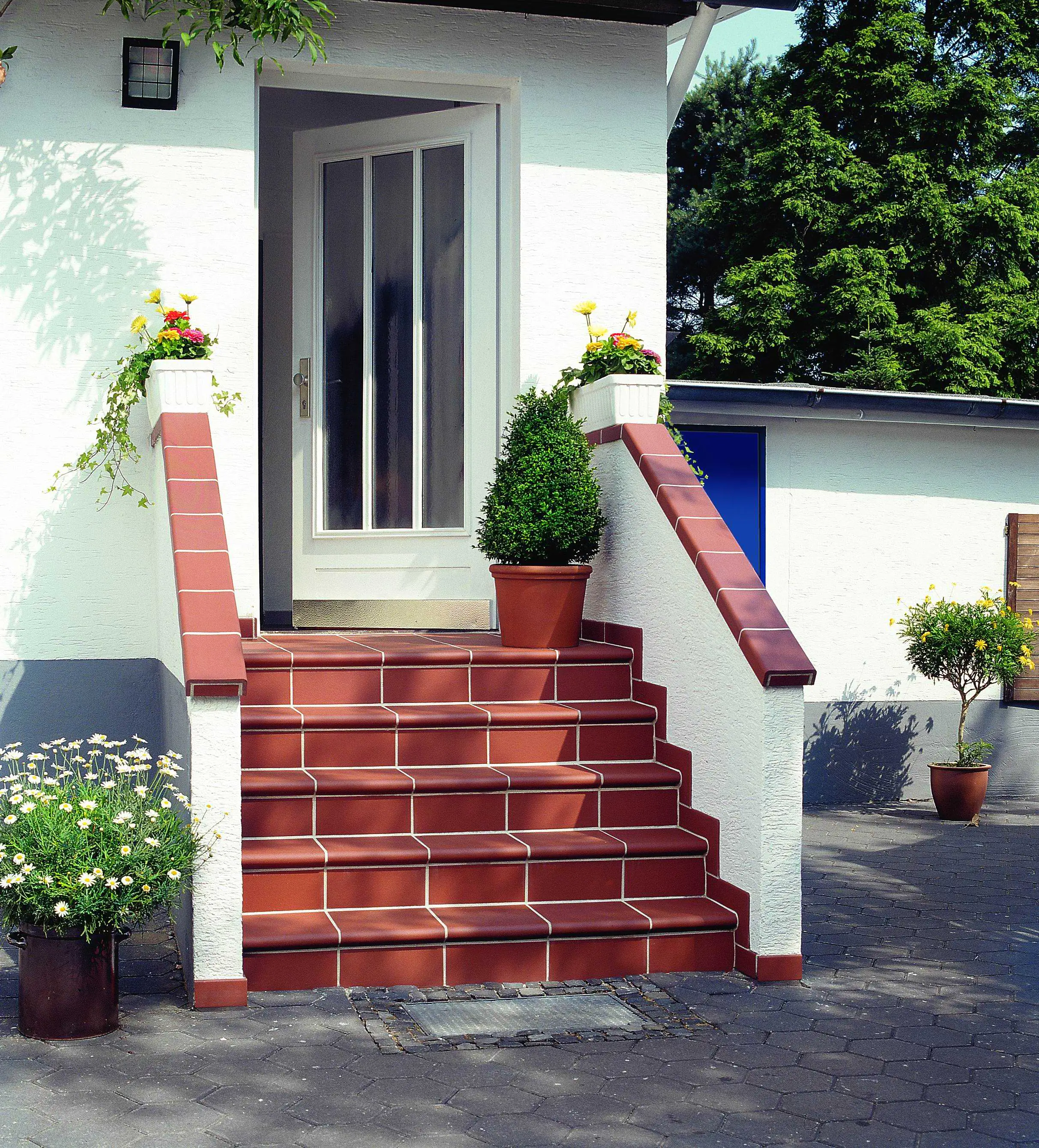 Sockel Spaltplatte 7,2 x 24 cm rot-natur