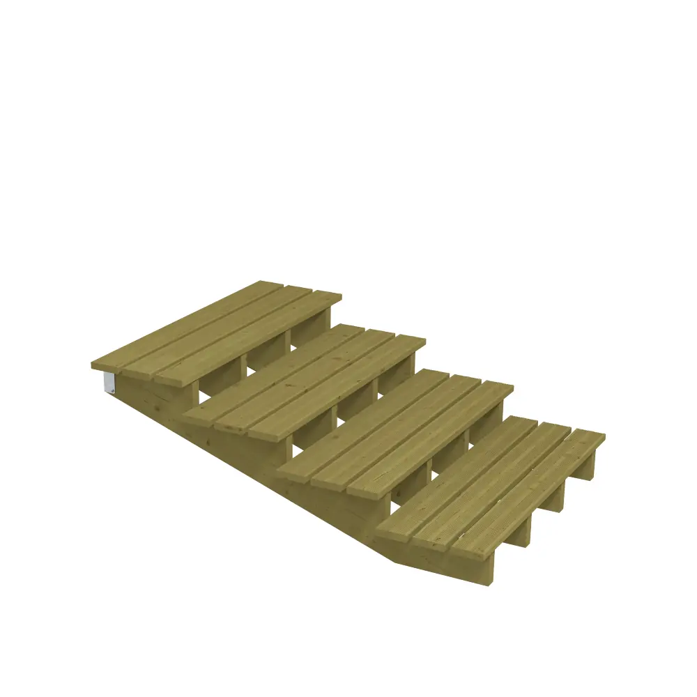 Plus Außentreppe Kiefer 4 Stufen 120 cm breit Schritttiefe 39 cm