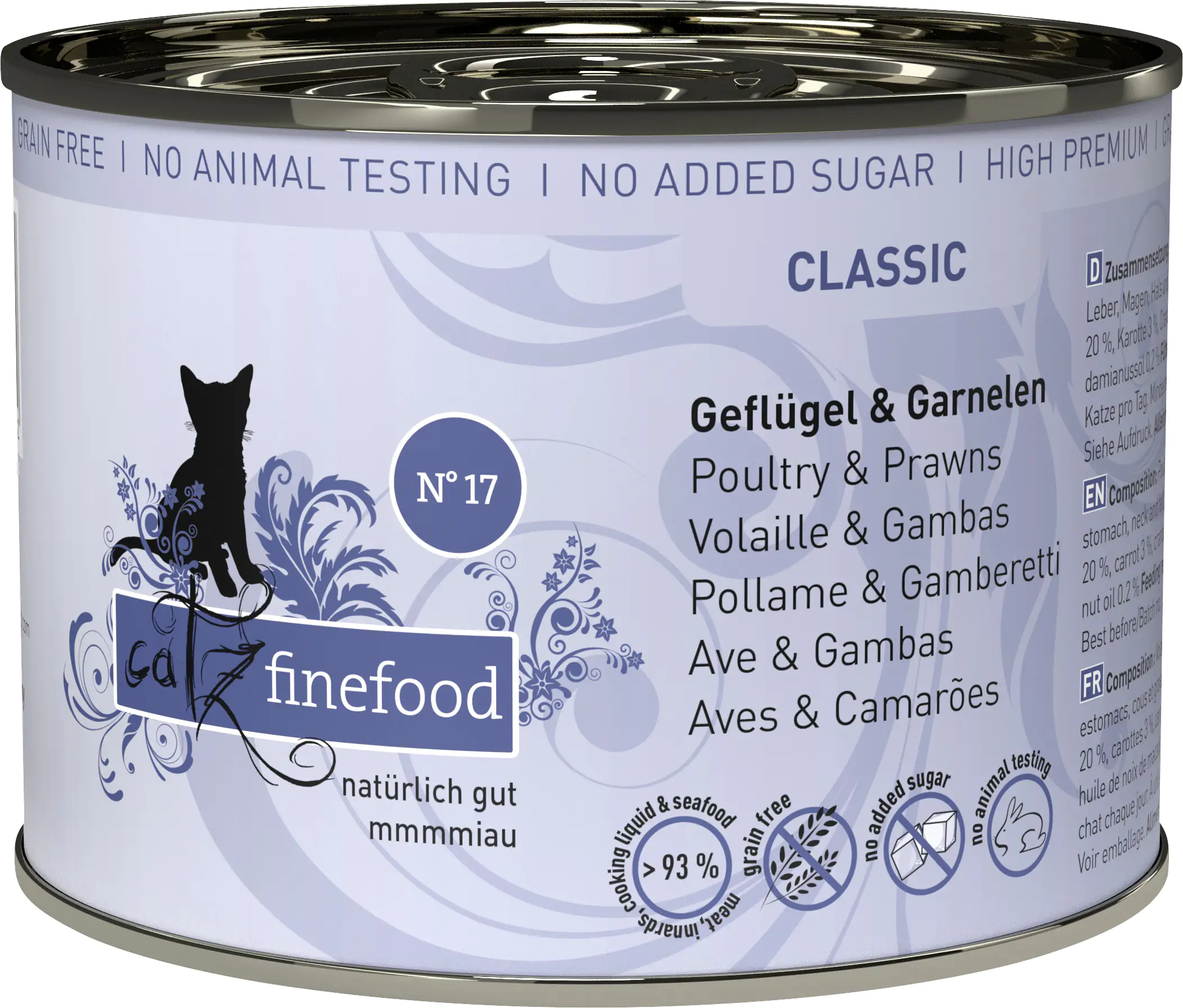 Catz Finefood Katzenfutter Classic No. 17 Geflügel & Garnele 200 g