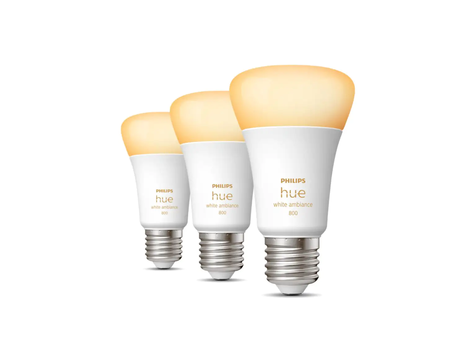 Philips Hue LED Leuchtmittel 3er-Set White Ambiance E27 6 W Philips Hue LED Leuchtmittel 3er-Set White Ambiance E27 6 W
