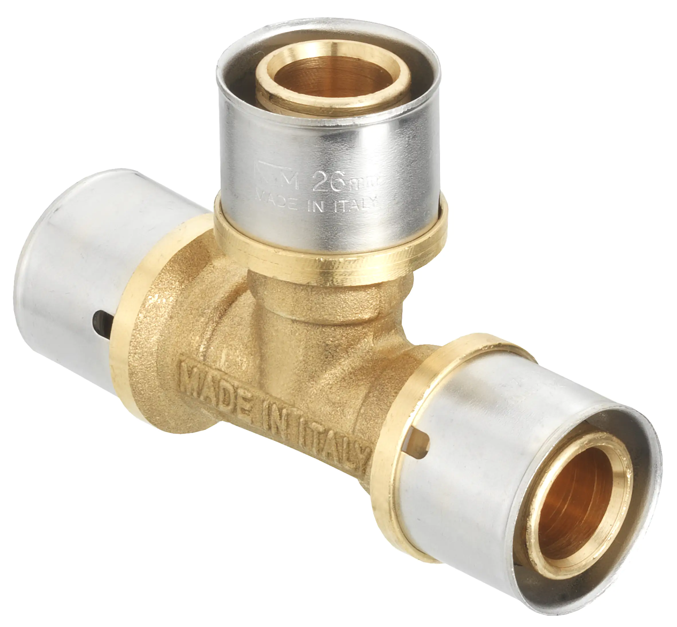 Cornat Press-T-Stück komplett Messing/Edelstahl, ø 16 mm