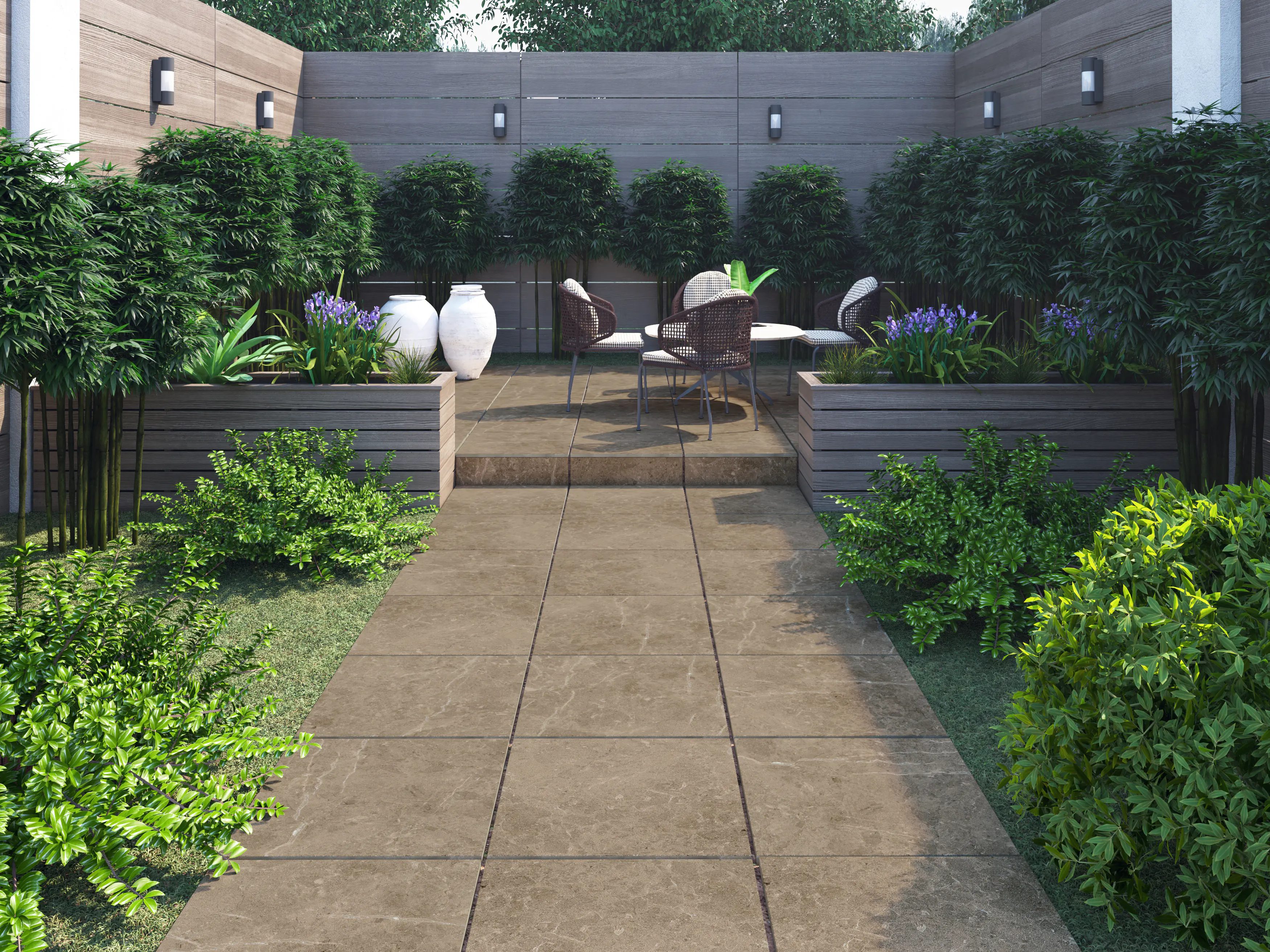 Terrassenplatte Botticino 60 x 60 cm Taupe Terrassenplatte Botticino 60 x 60 cm Taupe