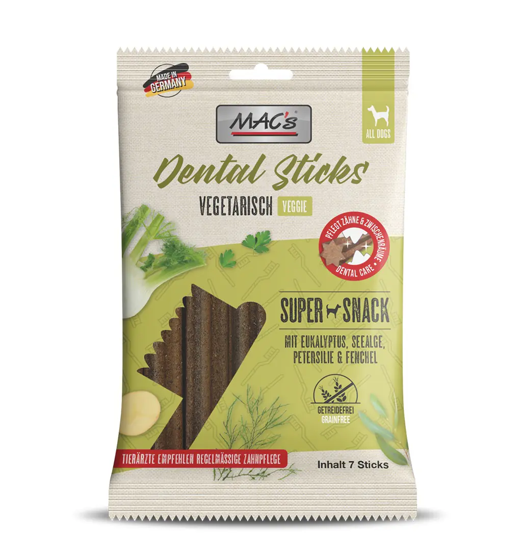 Macs Dog Hundeleckerli Dental Sticks Adult getreidefrei 180 g Vegetarisch