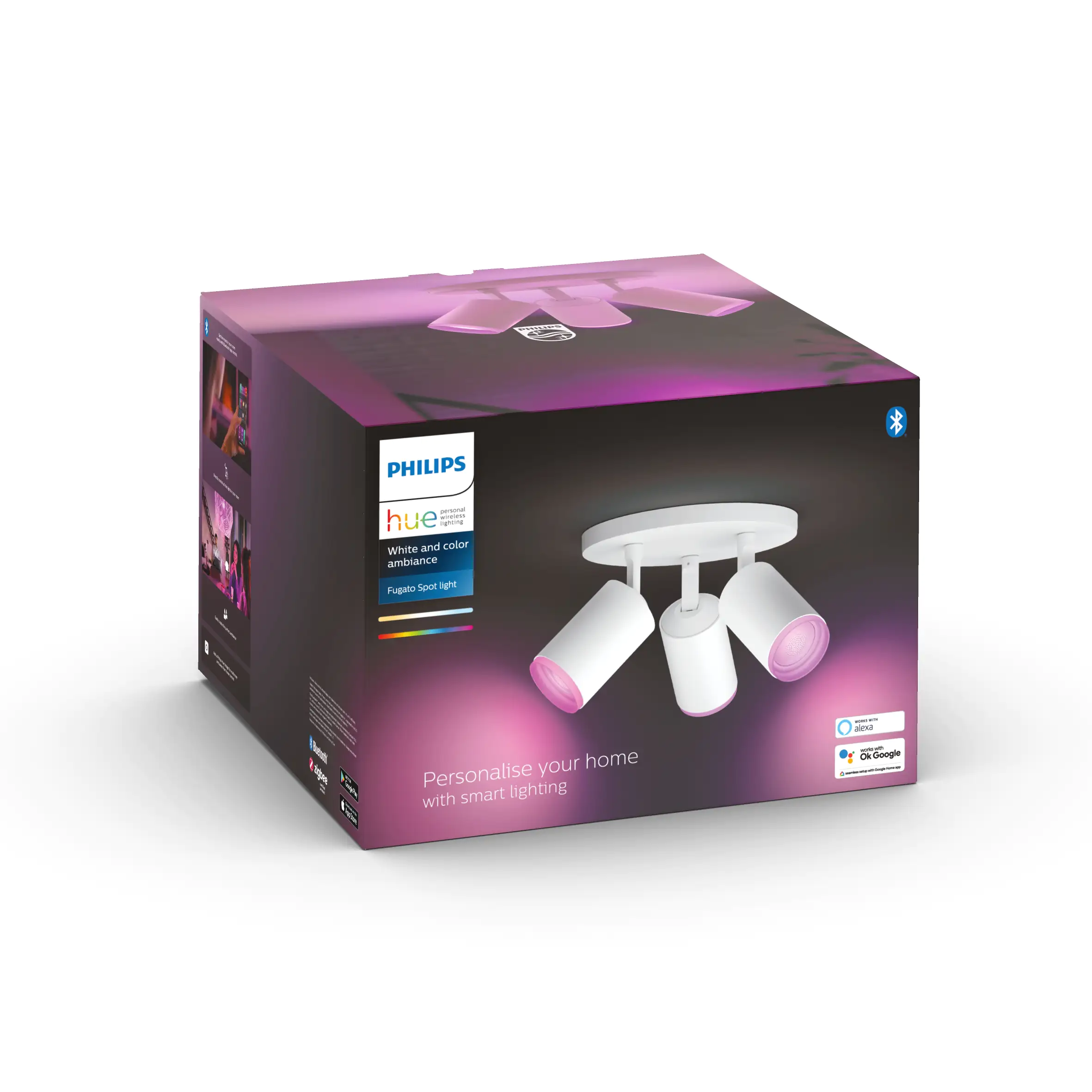 8718696171530_1 Philips Hue 3er LED Spot White & Color Ambiance Fugato weiß RGBW Smart Home